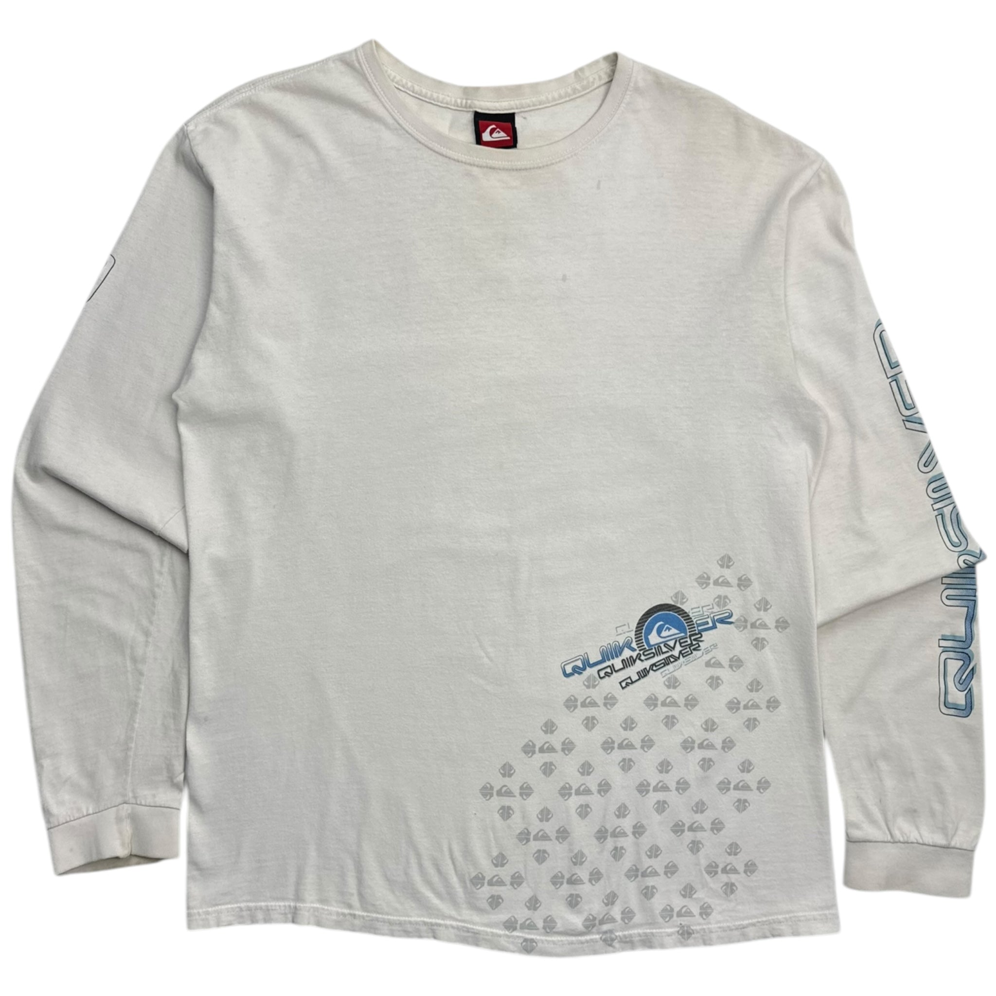 Vintage Y2K Quiksilver Multi Logo Long Sleeve T-Shirt