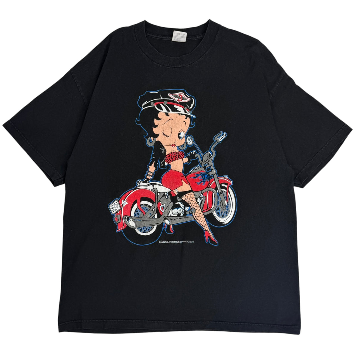 1992 Betty Boop Motorcycle Tee Black