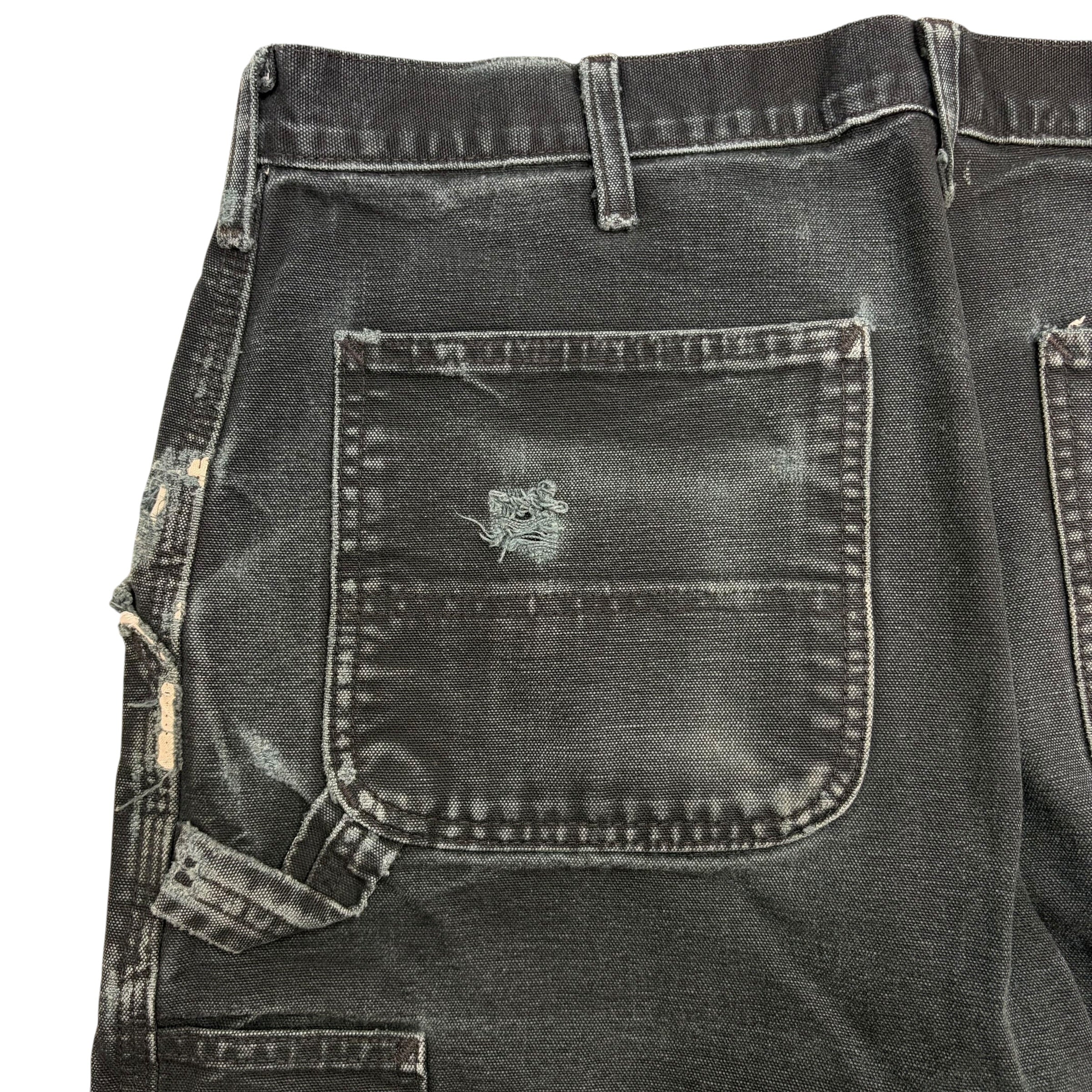 Vintage Carhartt Distressed Carpenter Pants Black