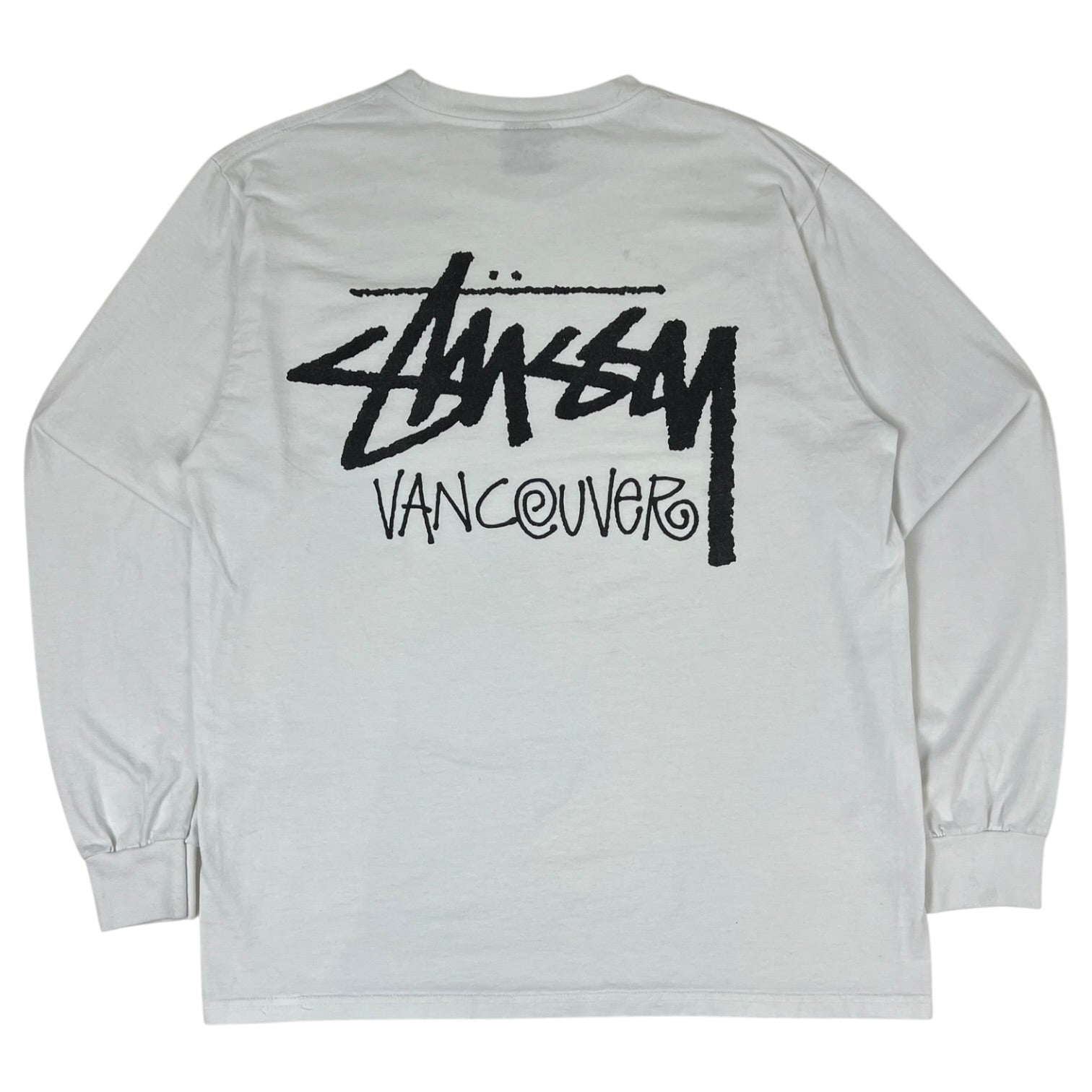 Stussy Vancouver Chapter Long Sleeve T-Shirt White