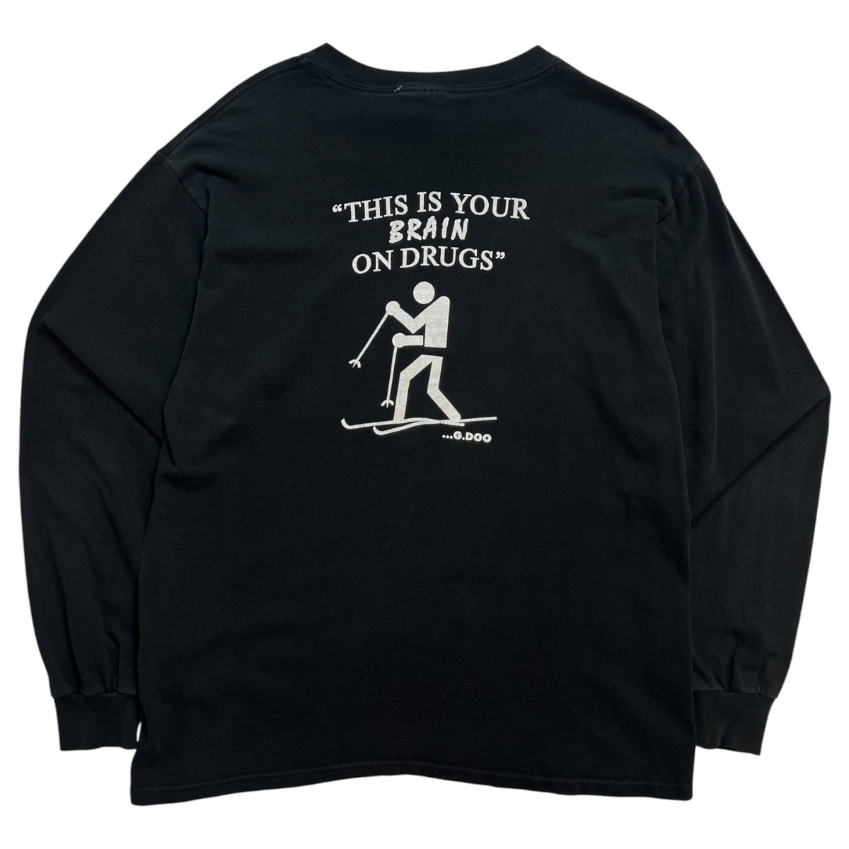 Vintage Ski-Doo “This is Your Brain” Long Sleeve T-Shirt Black