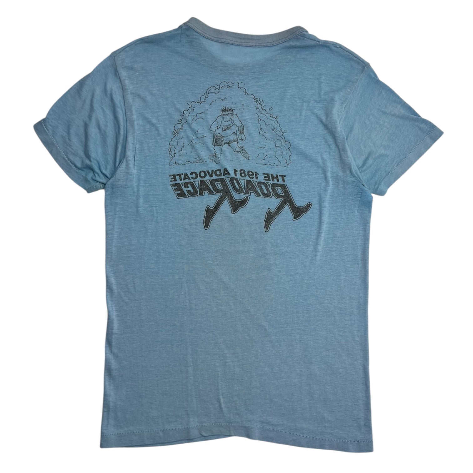 1981 “The Advocate Road Race” T-Shirt Faded Baby Blue