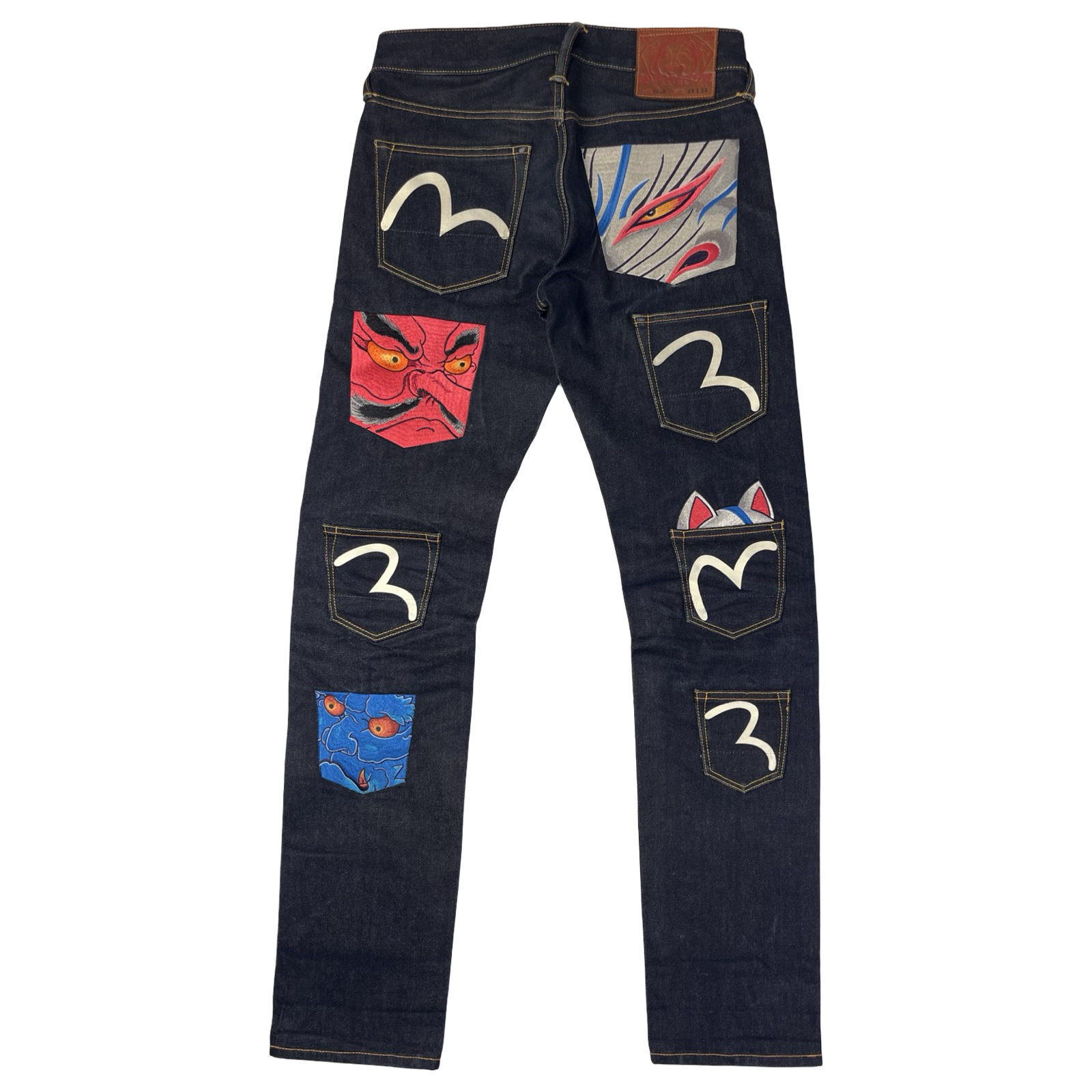 Evisu Multi Back Pocket Skinny Denim