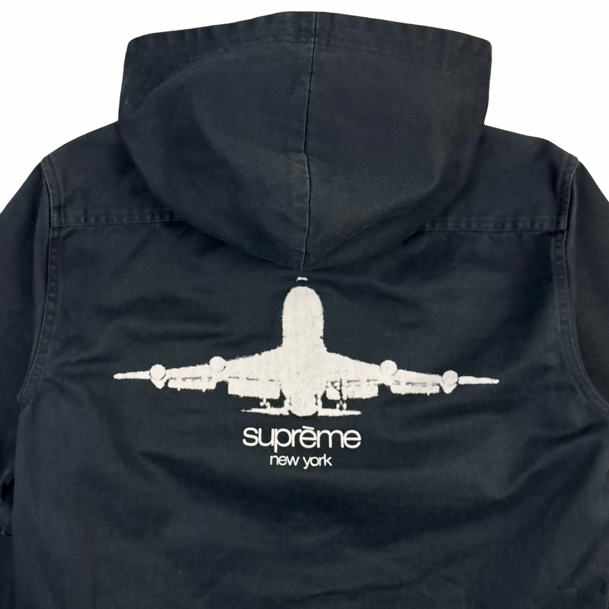FW13 Supreme Hooded Twill Shirt Black