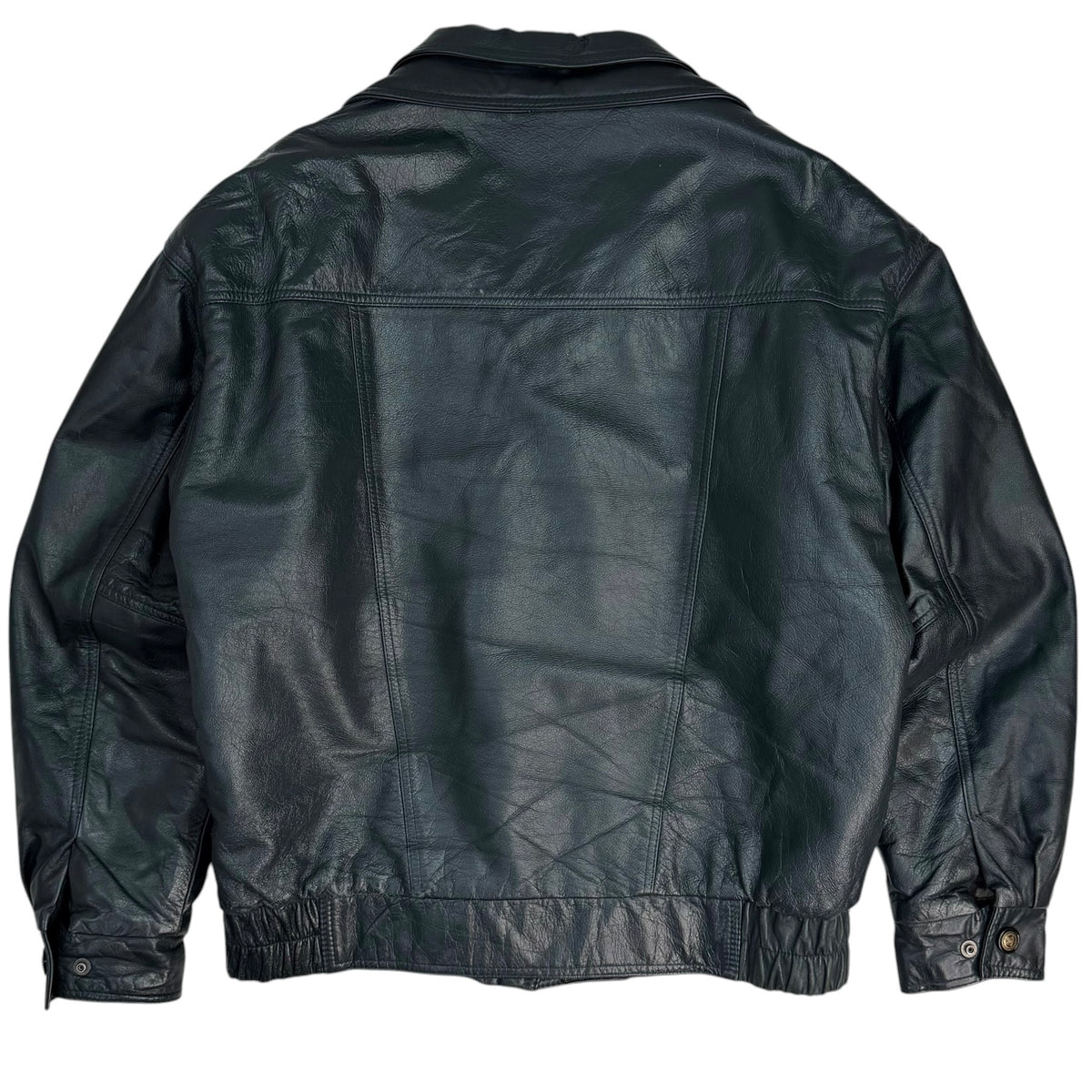 Vintage Famous Leather Jacket Deep Blue