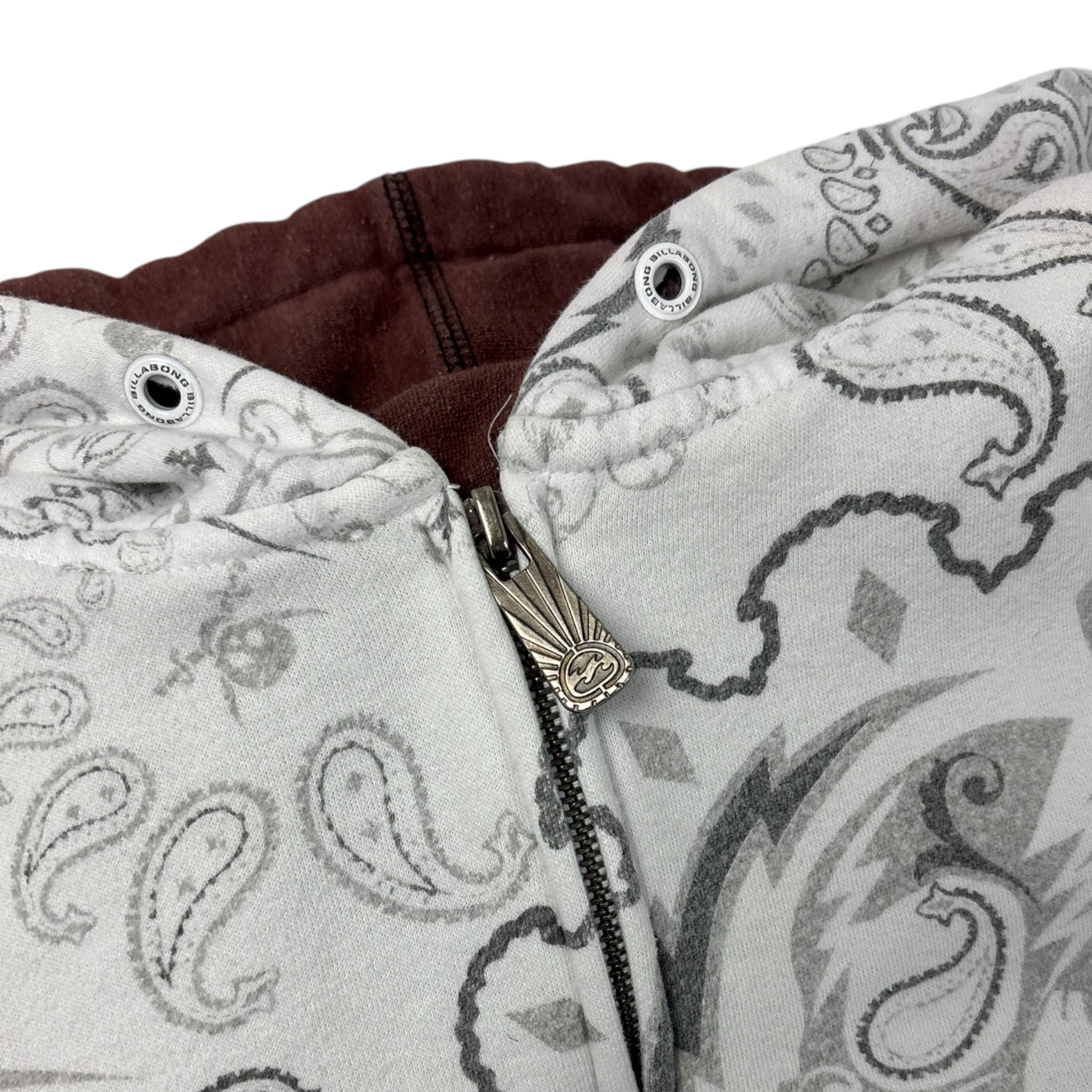 Vintage Y2K Billabong Bandana Print Zip Hoodie