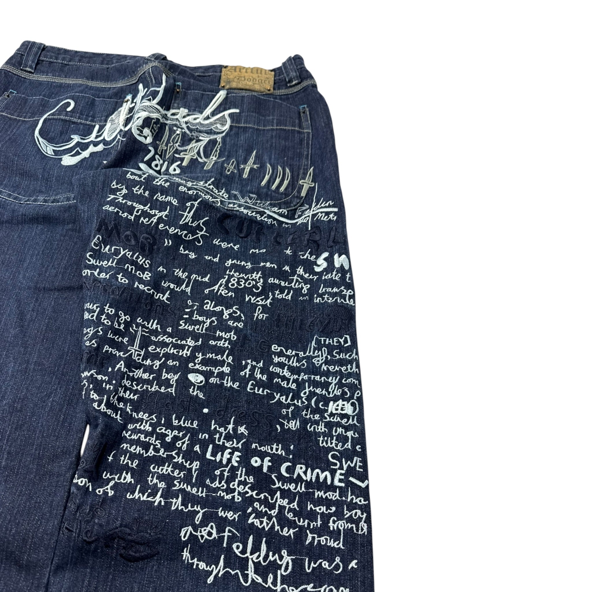 Vintage Y2K Artful Dodger Embroidered Denim