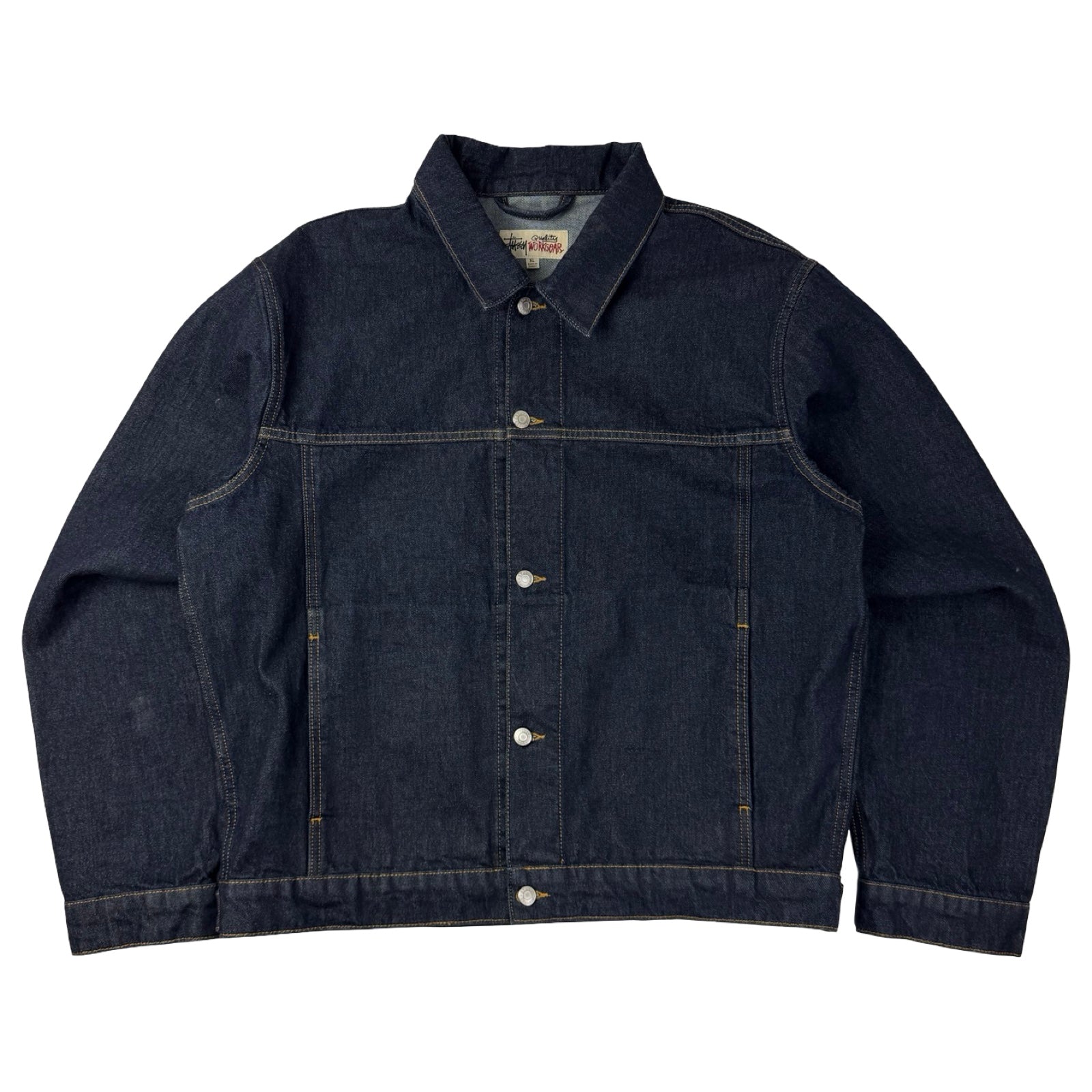 Stussy Trucker Denim Jacket Rinsed Indigo