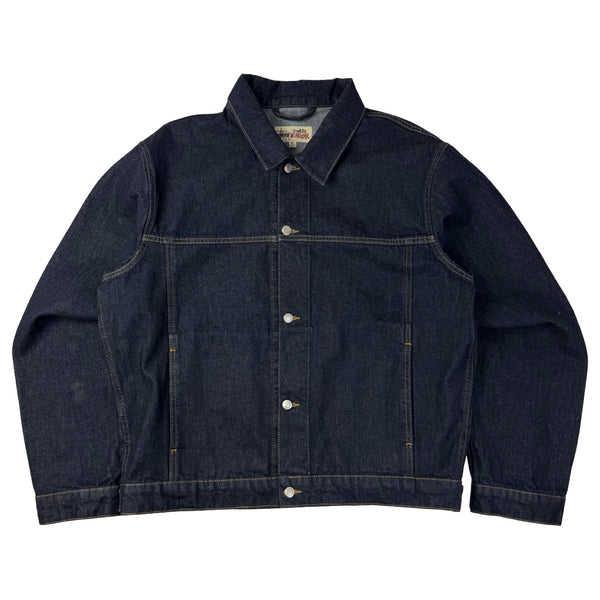 Stussy Trucker Denim Jacket Rinsed Indigo