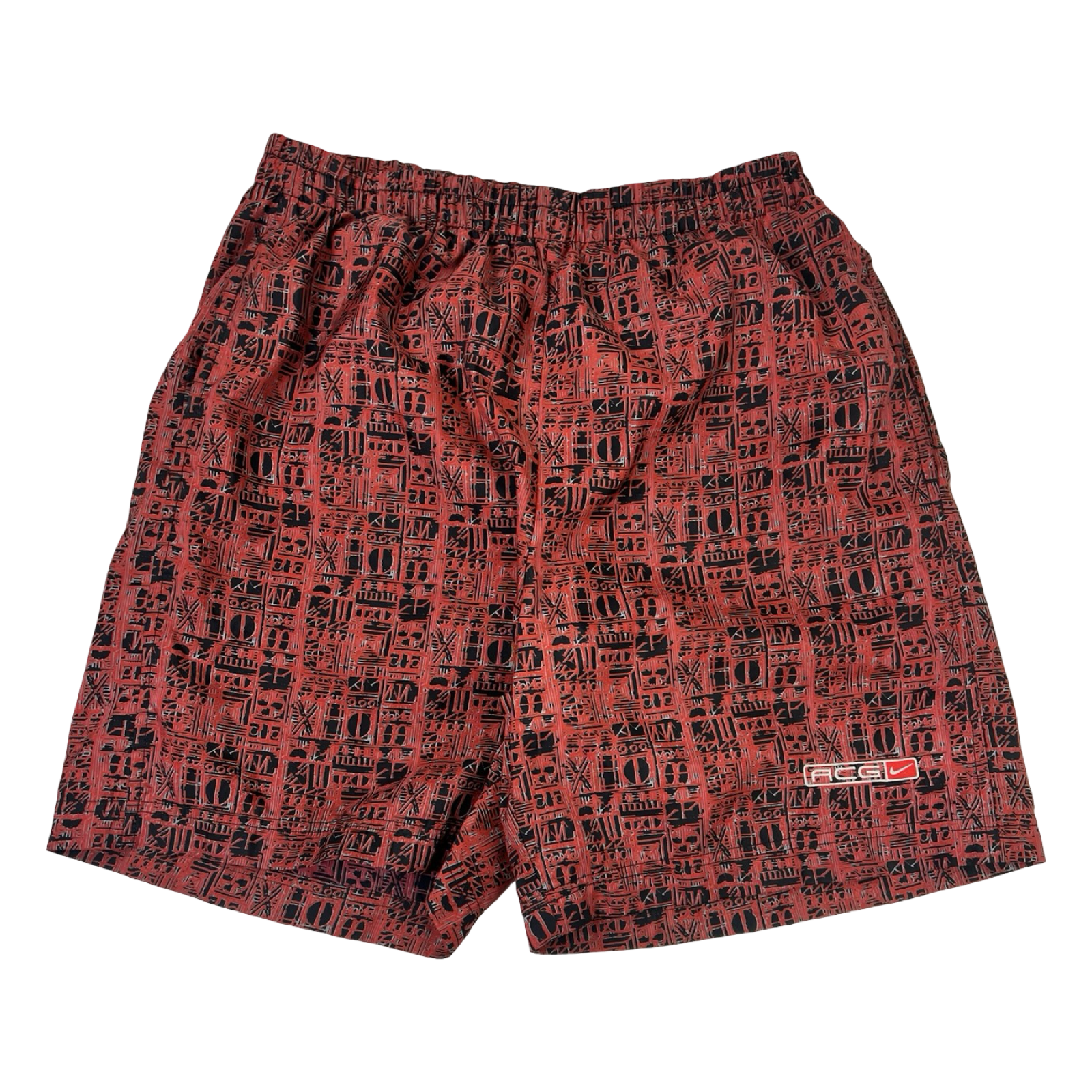 Vintage Nike ACG Abstract Print Shorts Red