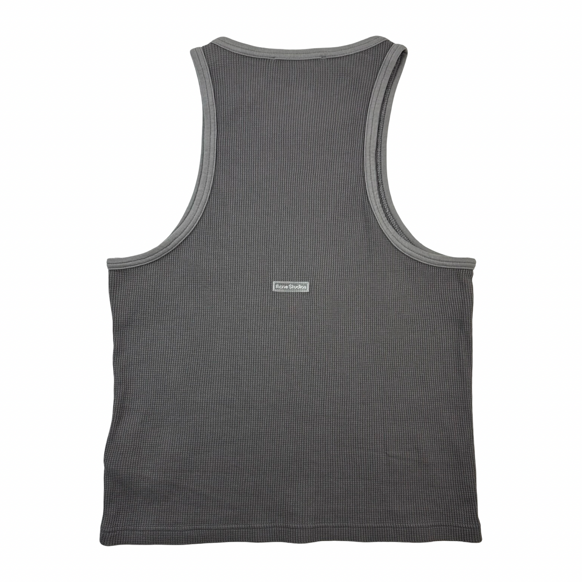 Acne Studios Logo-Appliquéd Waffle-Knit Tank