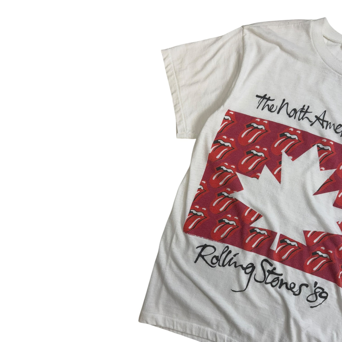 Vintage 1989 Rolling Stones Steel Wheels North American Tour T-Shirt White