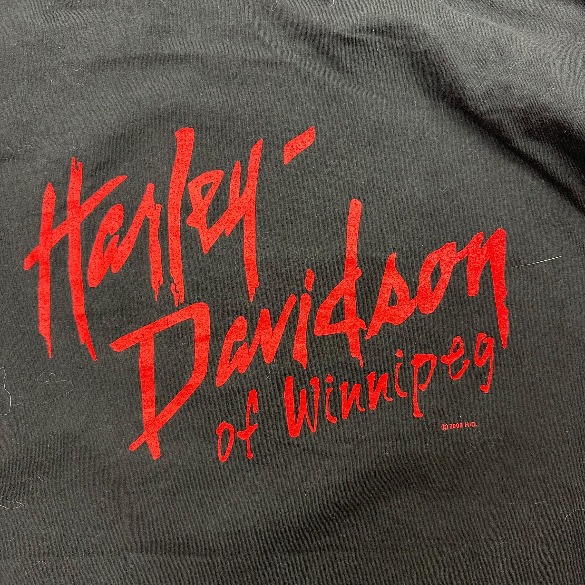 Vintage Harley Davidson Of Winnipeg Longsleeve Tee Black