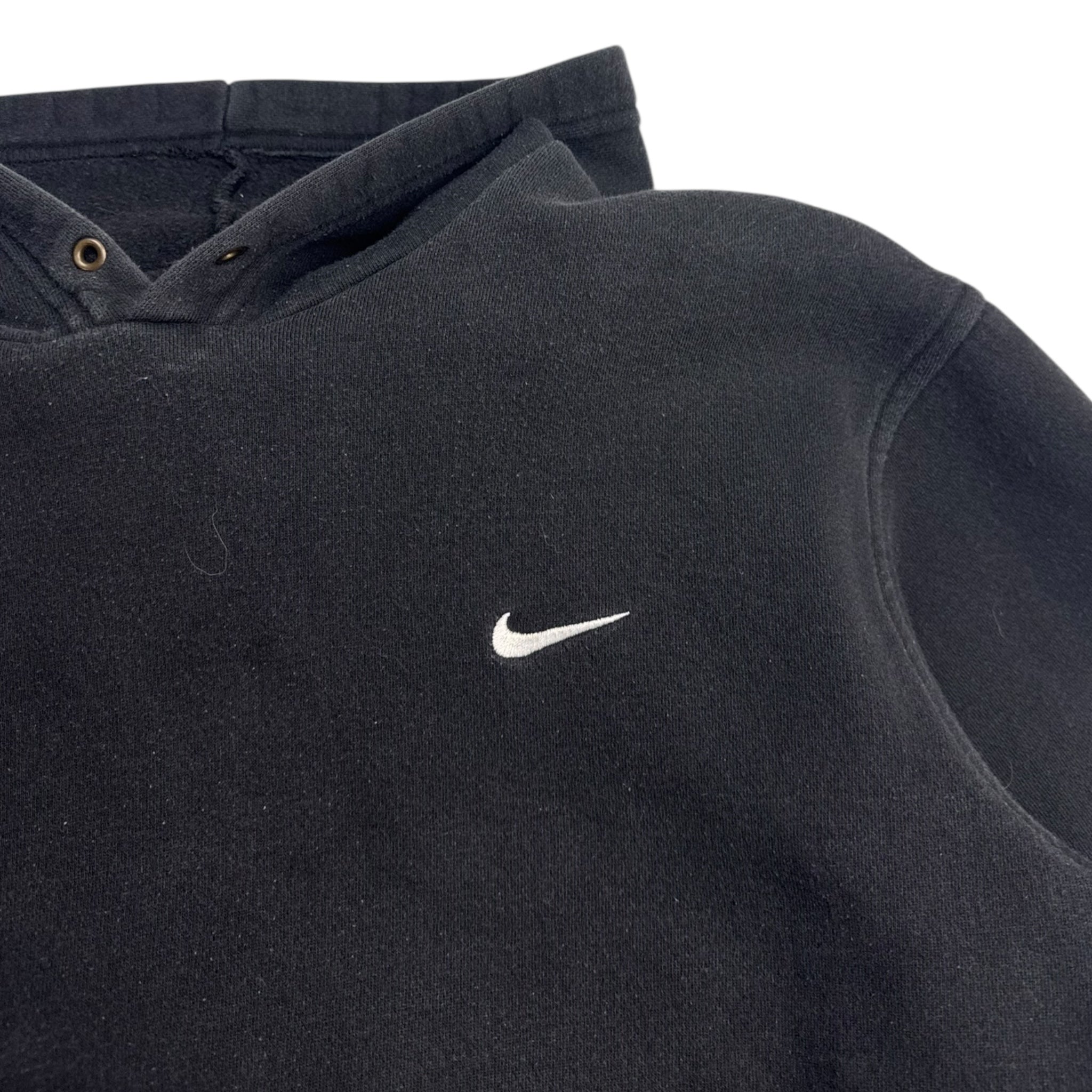 Vintage Y2K Nike Cropped Hoodie Black Womens