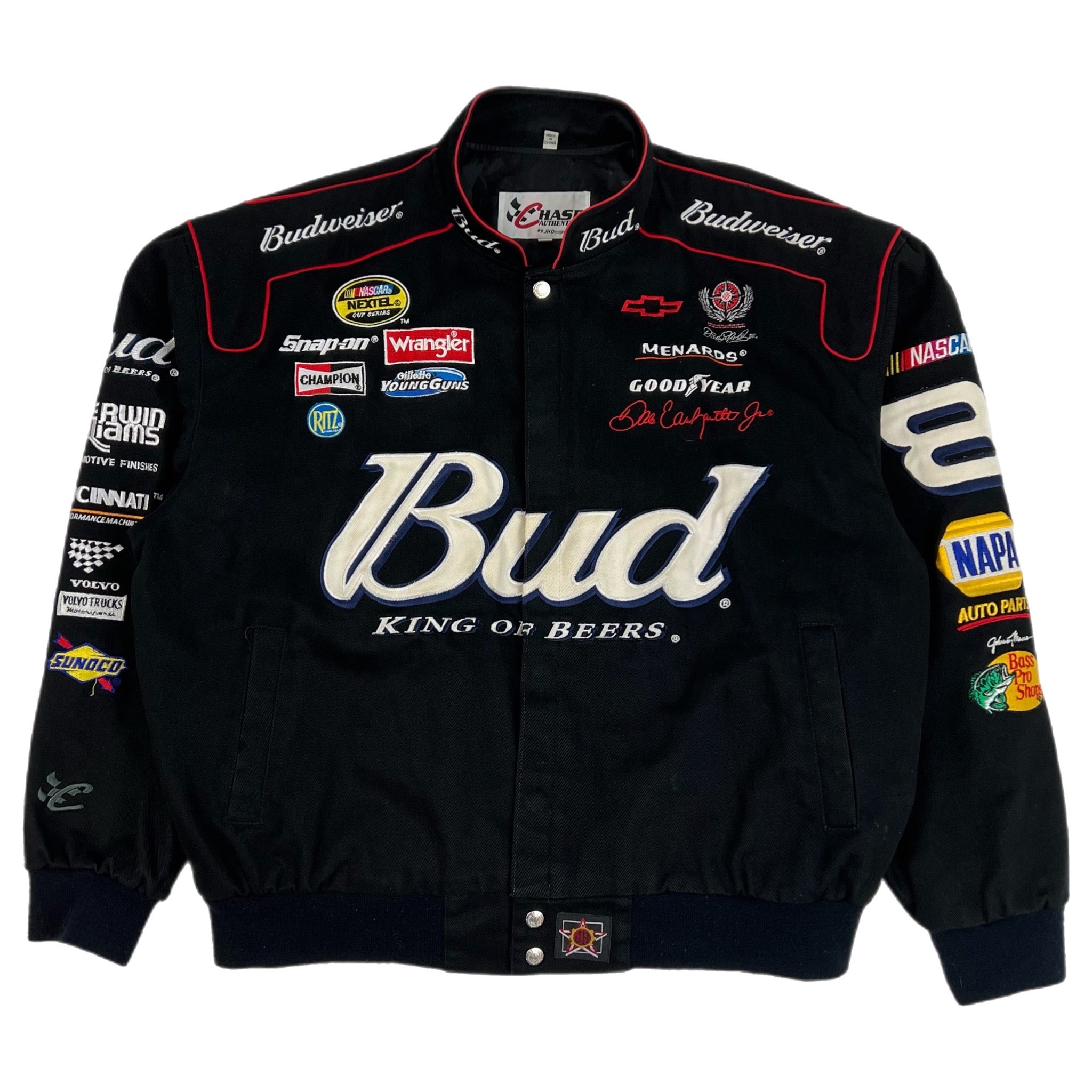 Vintage NASCAR Budweiser Dale Earnhardt JR King Of Beers Racing Jacket