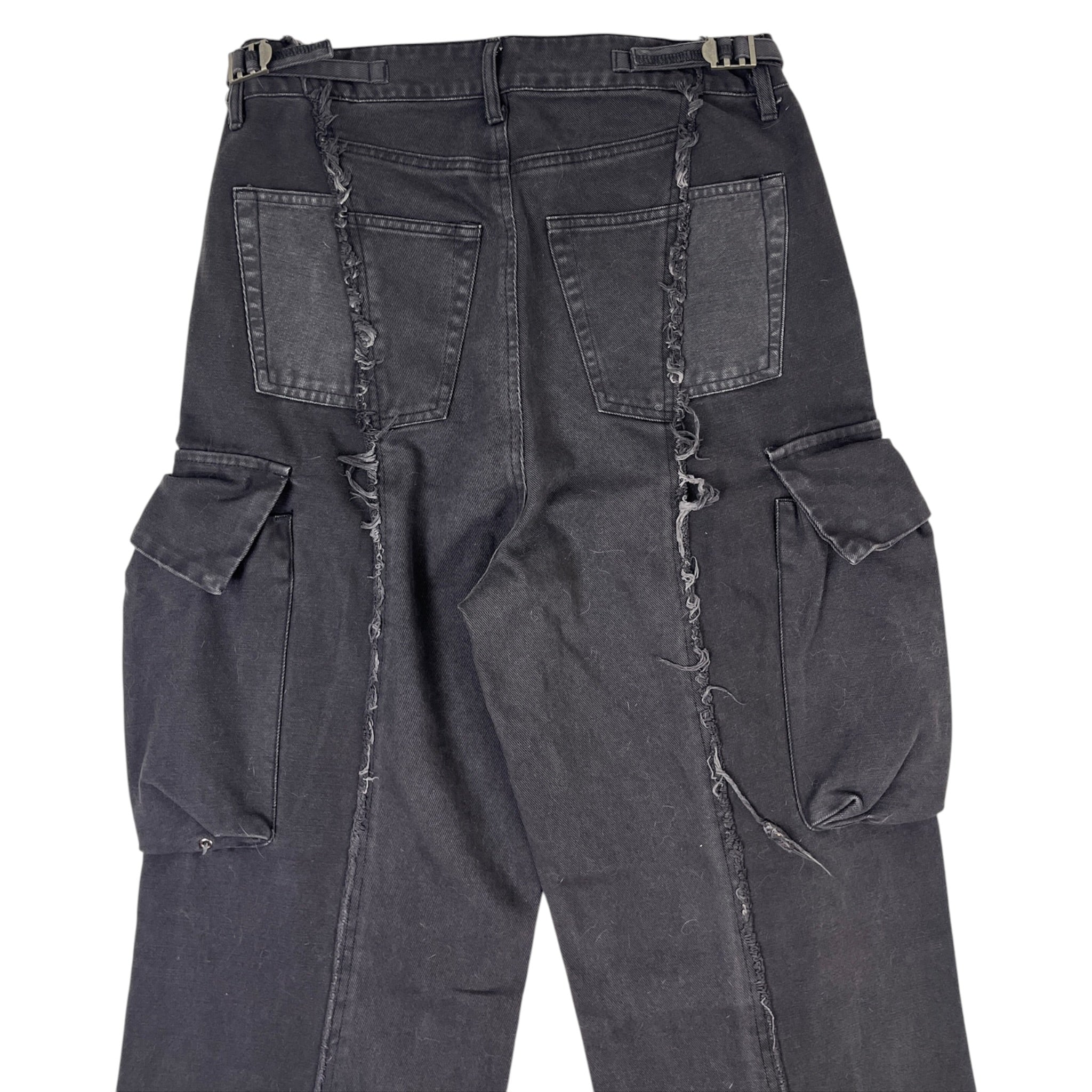 Vuja Dé 006 The Diviser Inside-Out Denim Cargo Pants Black