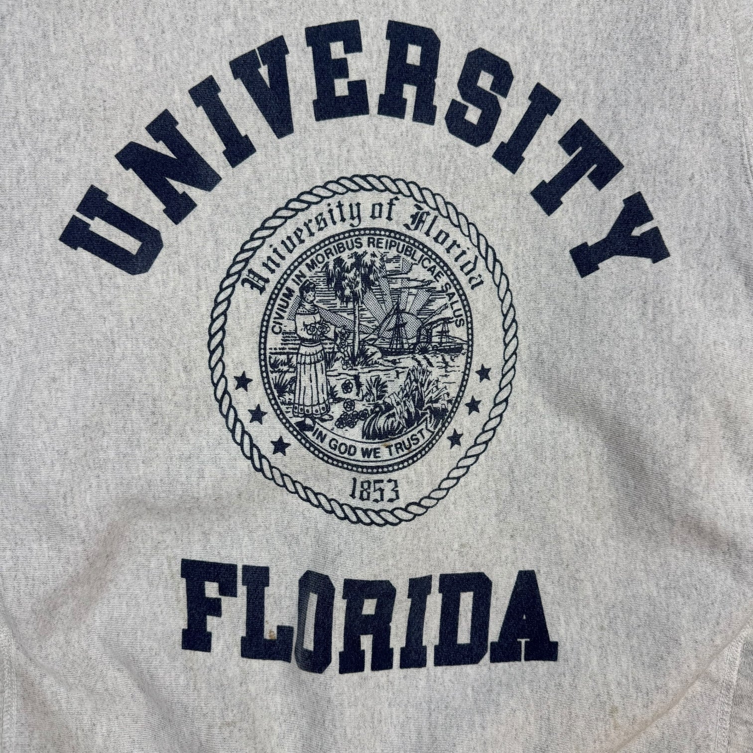 Vintage University Of Florida Crest Crewneck Grey