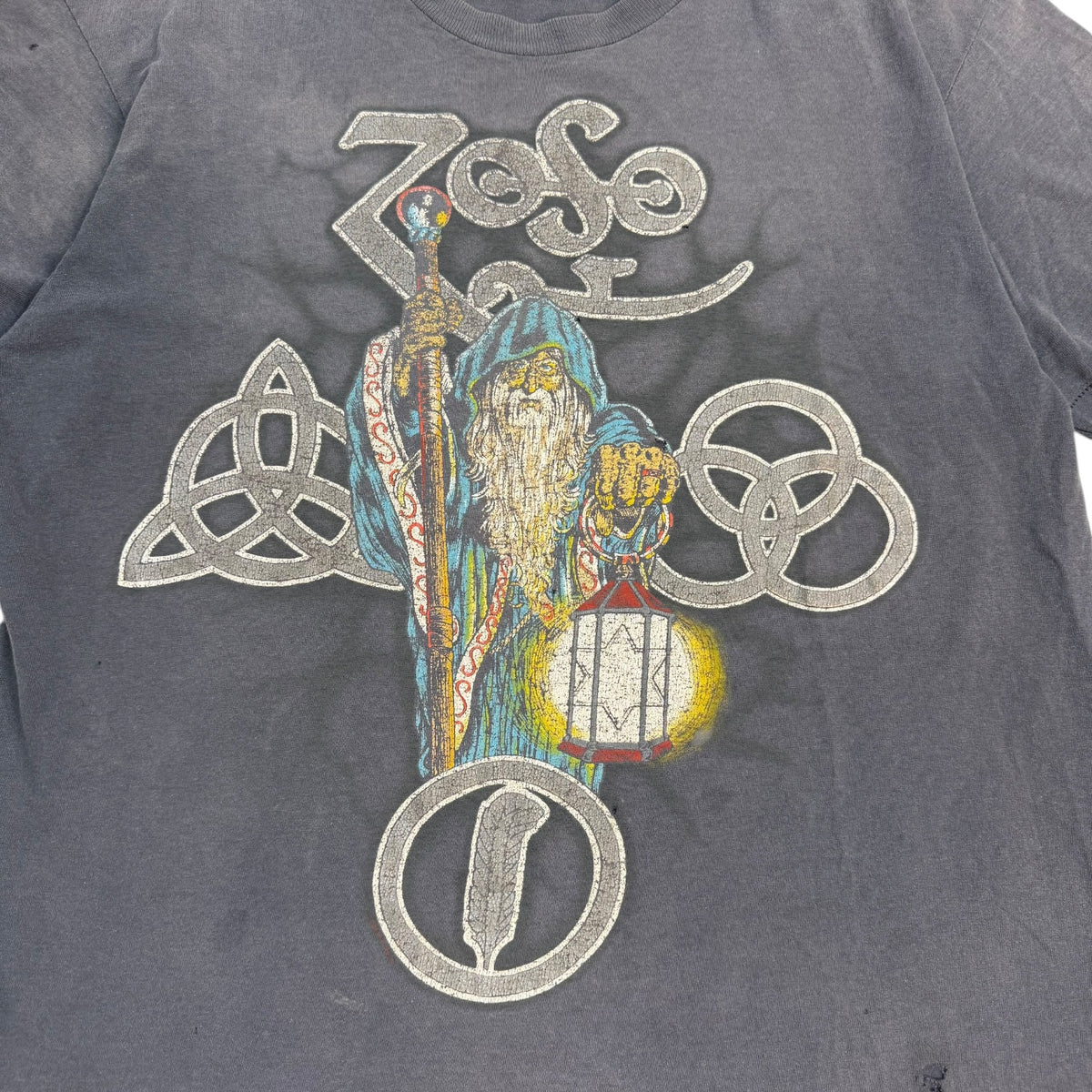 1989 Led Zeppelin Zoso Wizard Tee Faded Grey