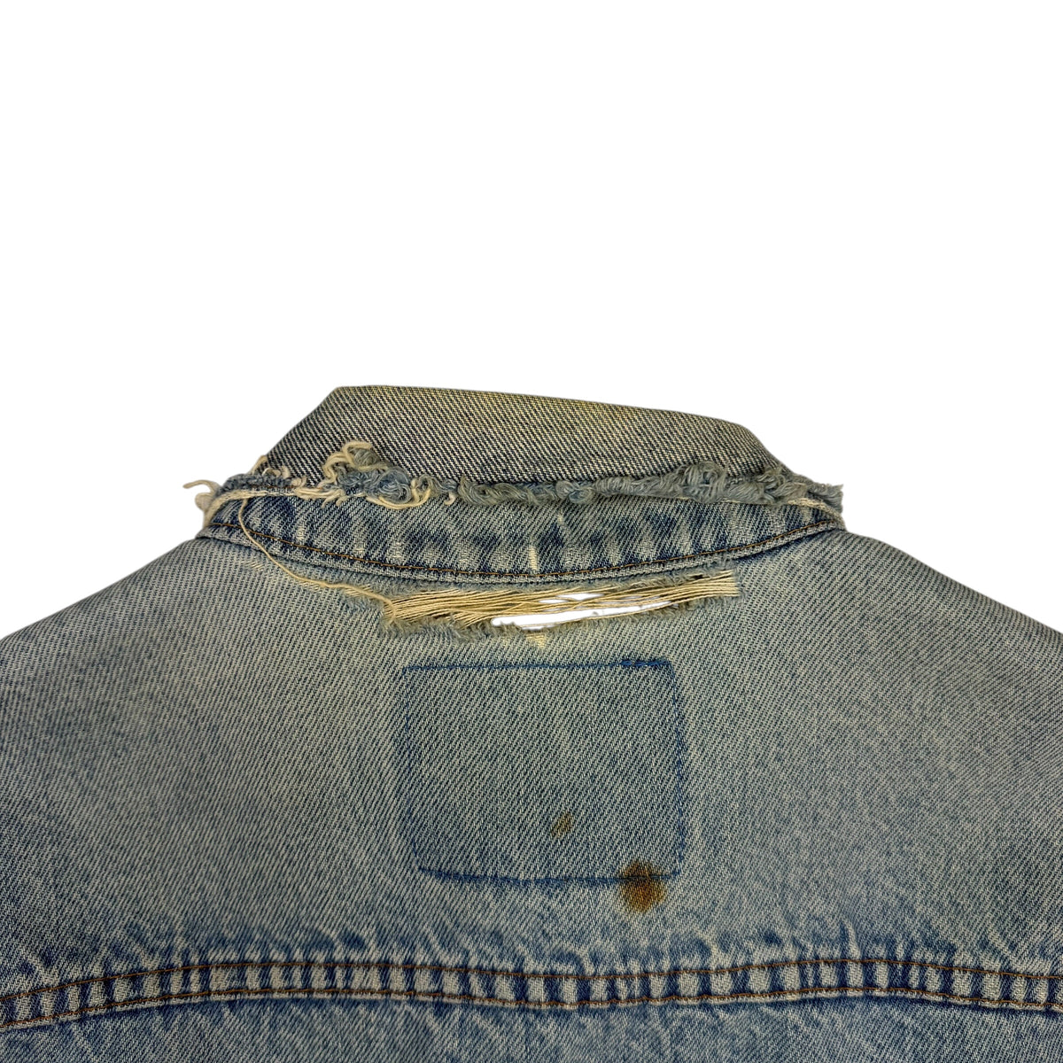 Vintage Levis Distressed Denim Trucker Jacket Blue