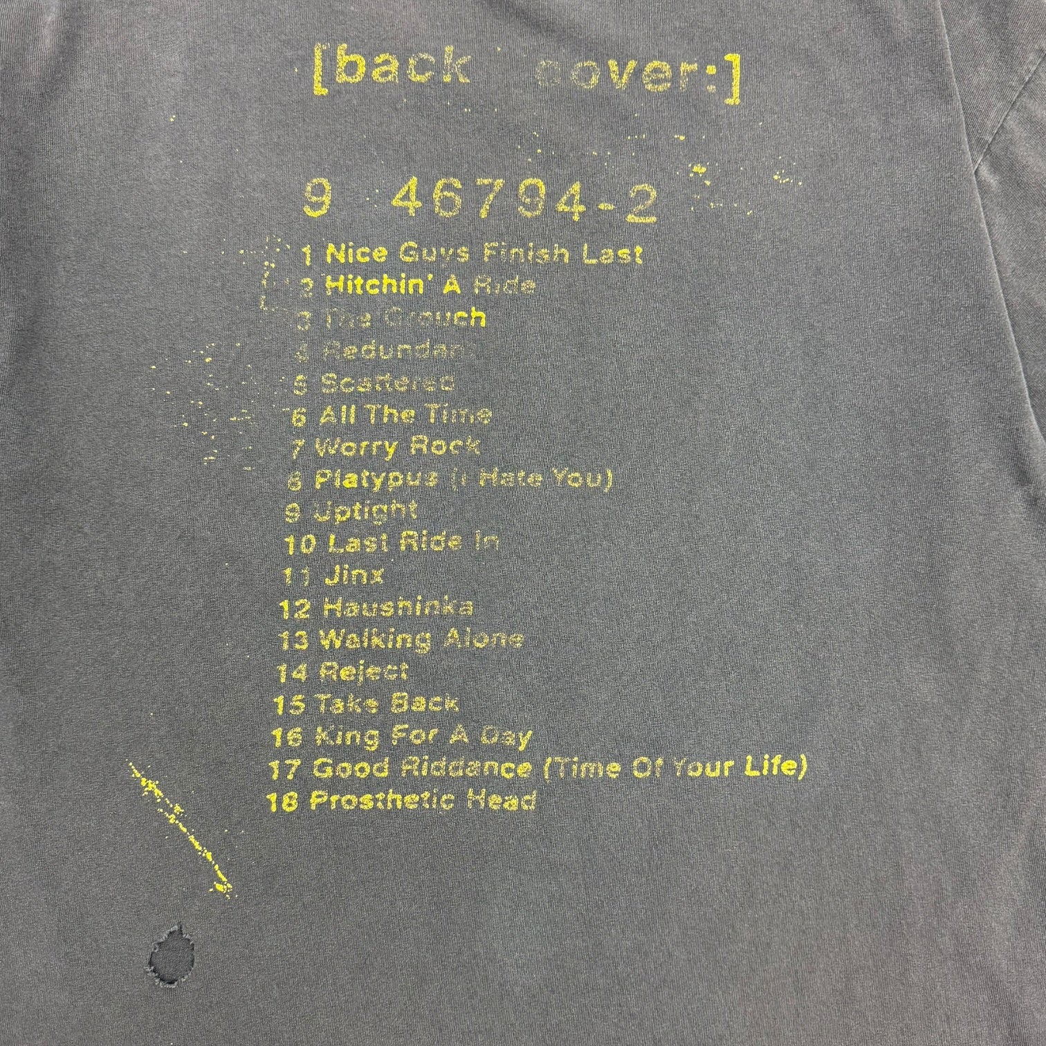 1997 Green Day Nimrod Album Cover Tee Faded Black