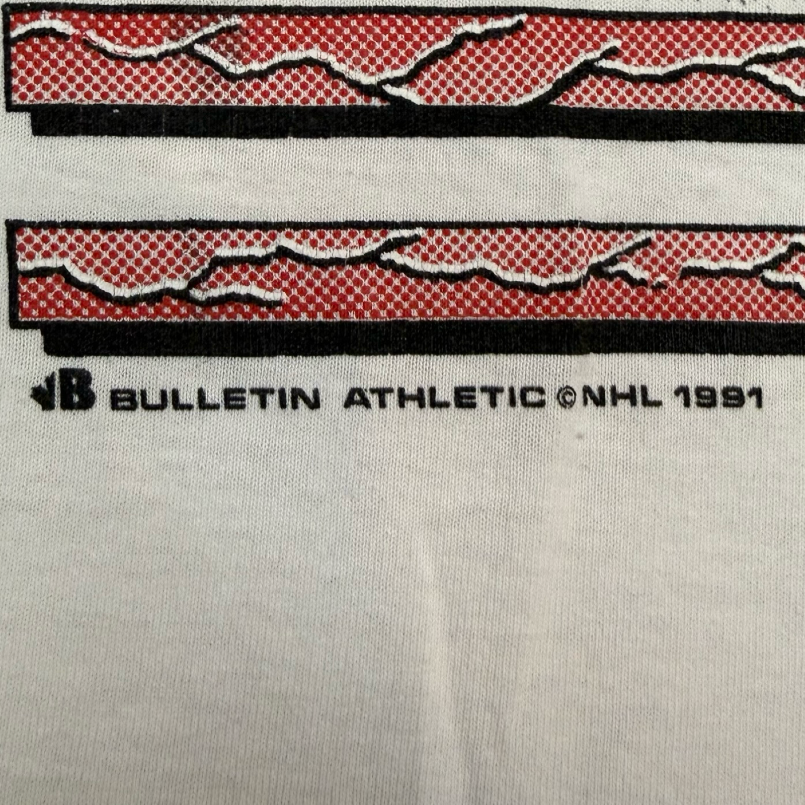 1991 Bulletin Athletic Chicago BlackHawks AOP Tee White