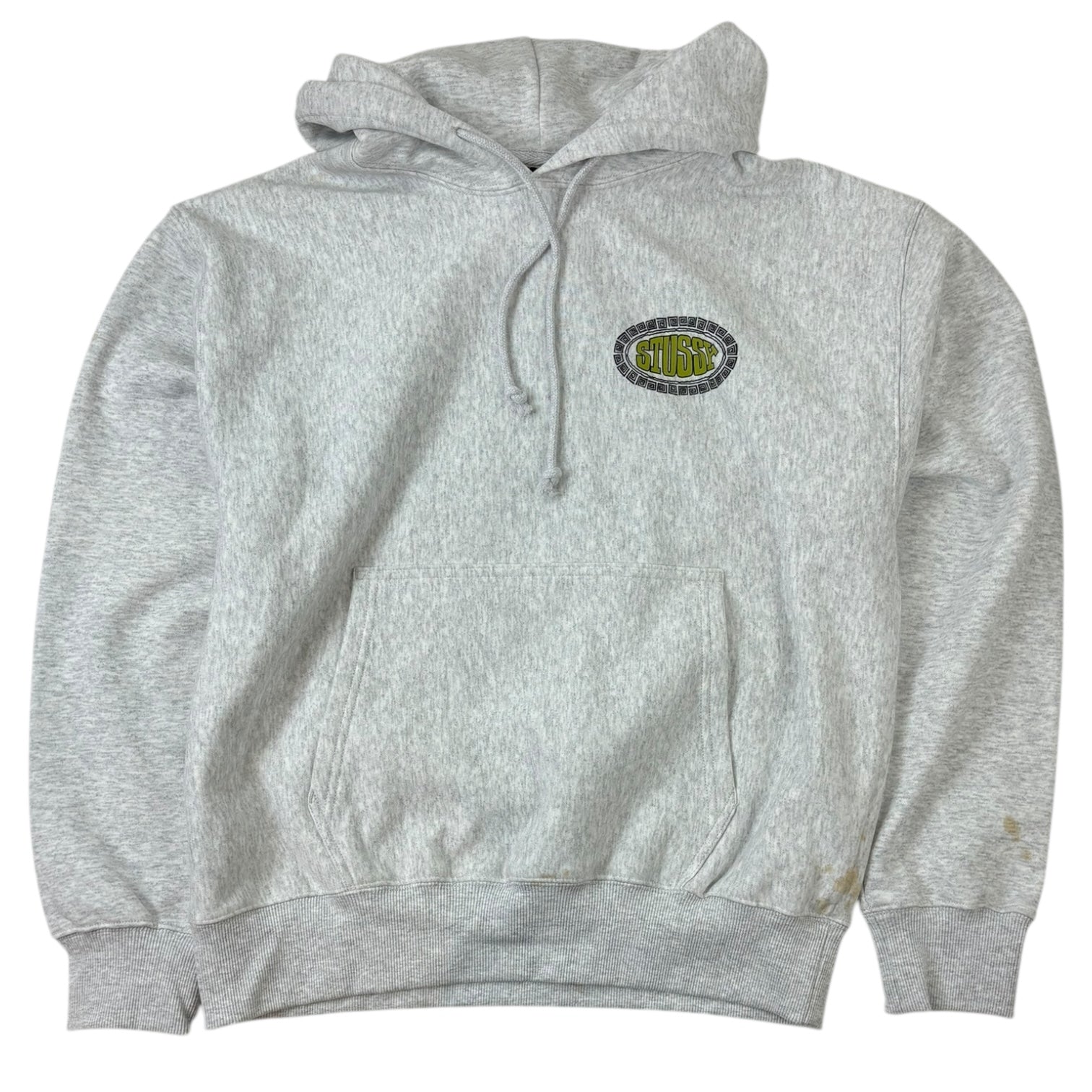 Stussy Tile Oval Hoodie Ash Heather Grey