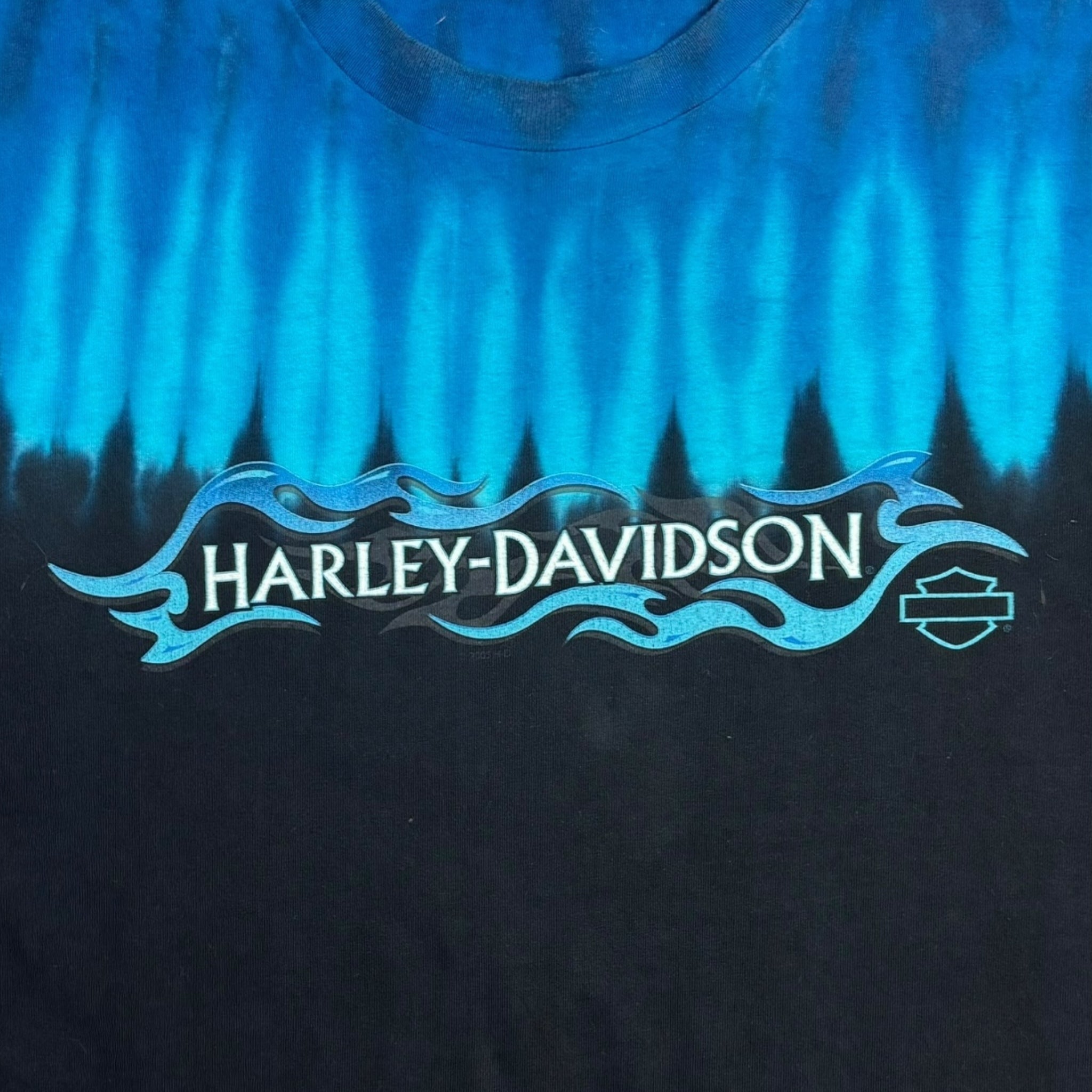 2003 Harley Davidson Montreal, Quebec Blue Dyed T-Shirt