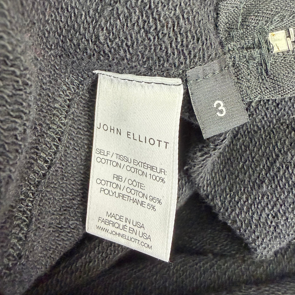 John Elliott Side Zip Hoodie Black