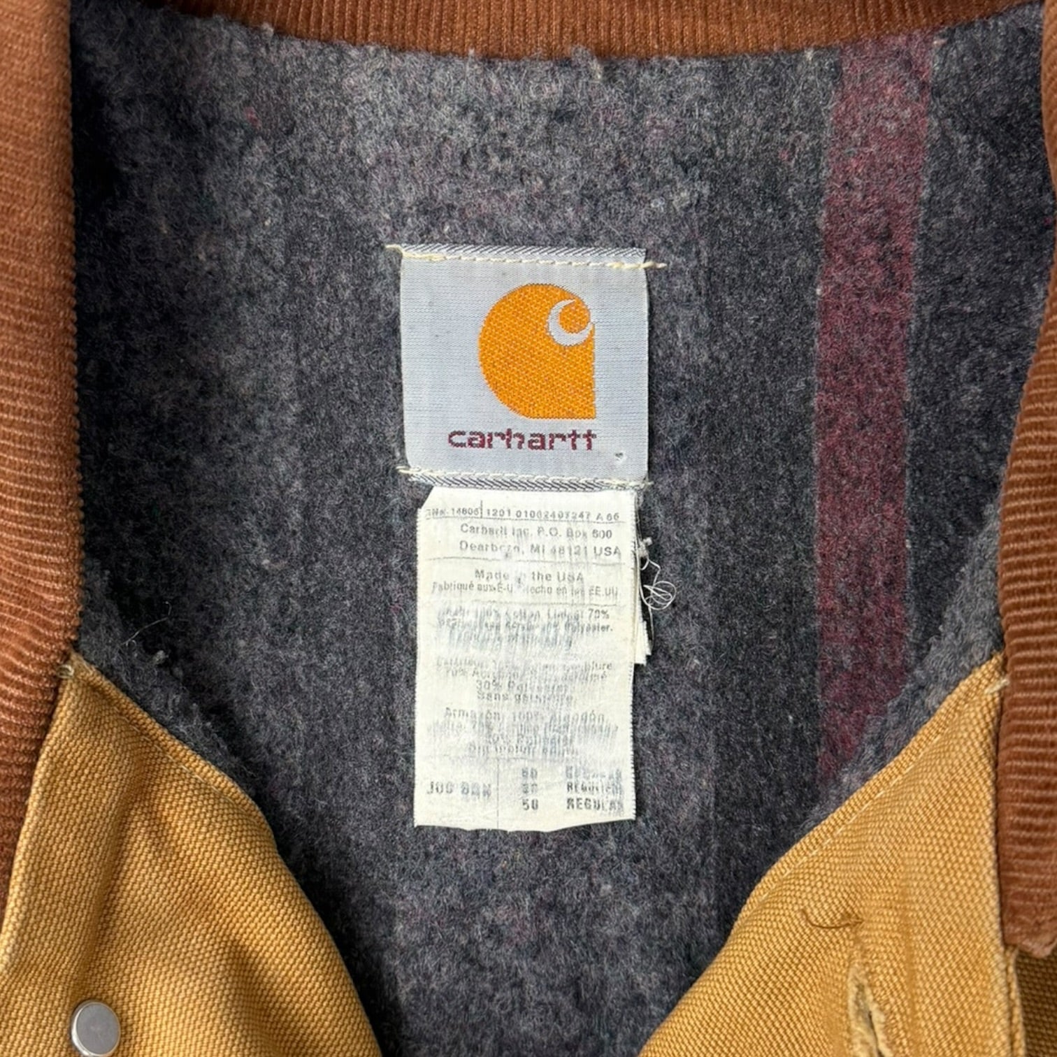 Vintage Carhartt Trucker Jacket Dark Tan