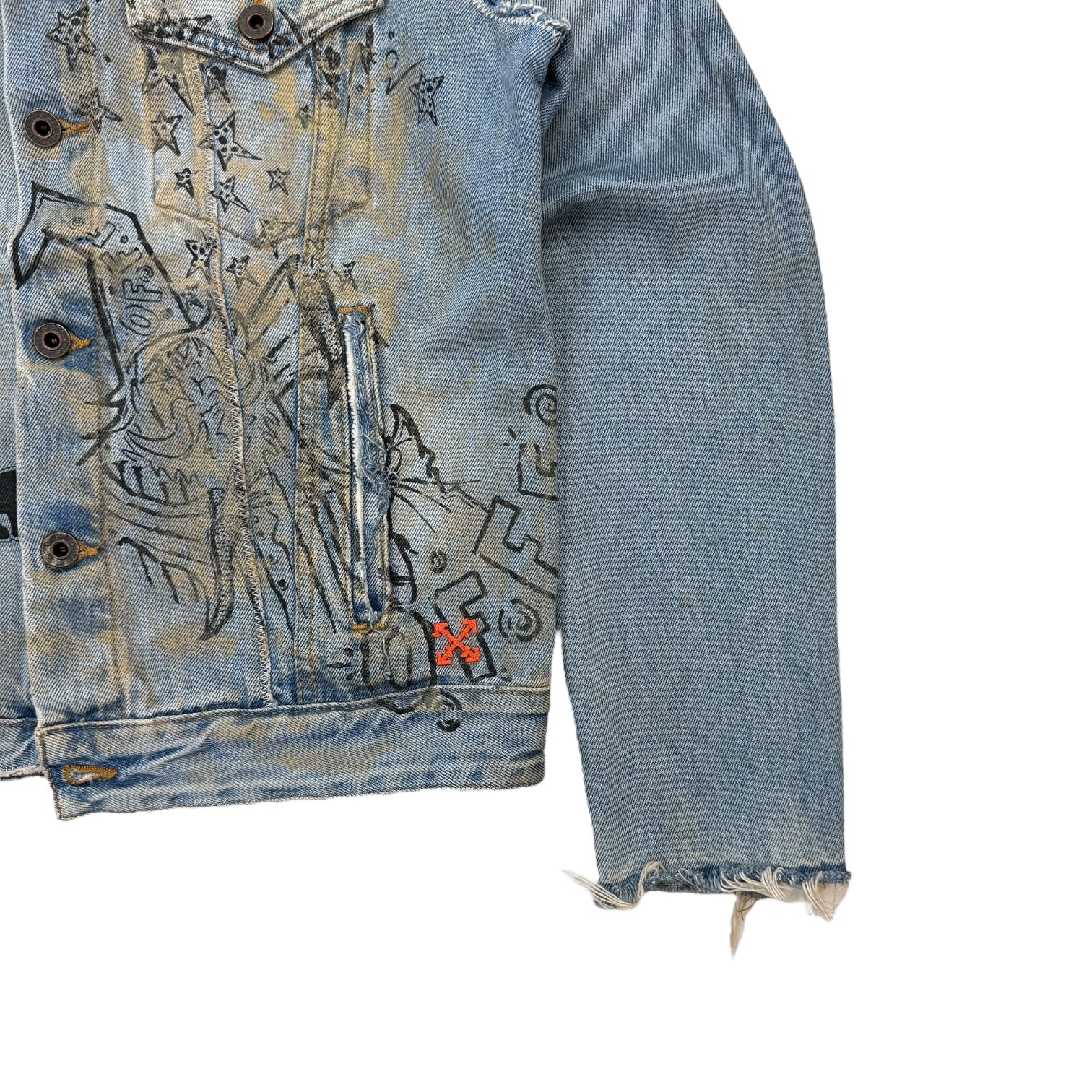Off-White Wizard Deconstructed Jacket Extreme Bleach