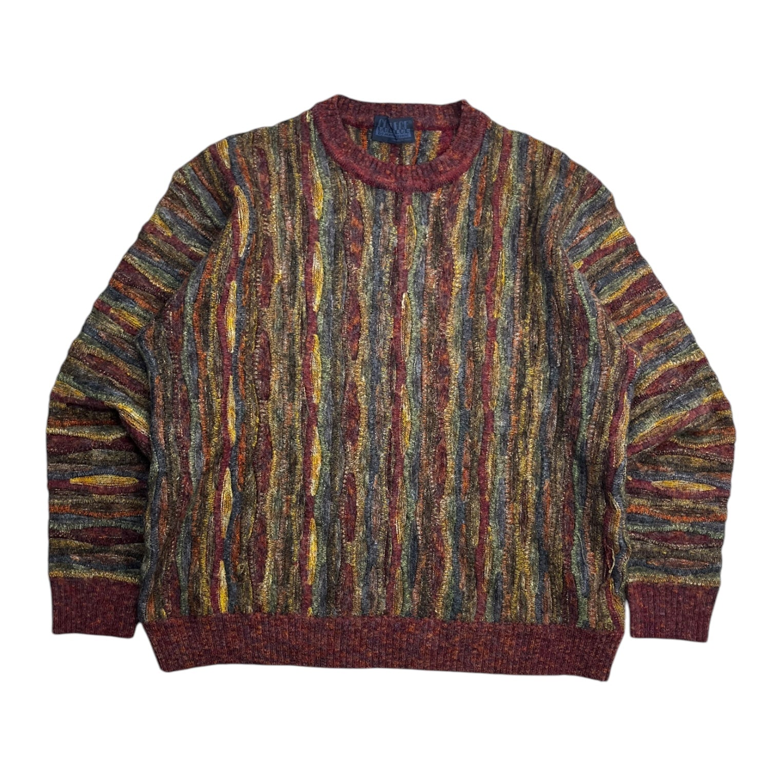 Vintage Marcazzani Wool Textured Knit Multi Hue