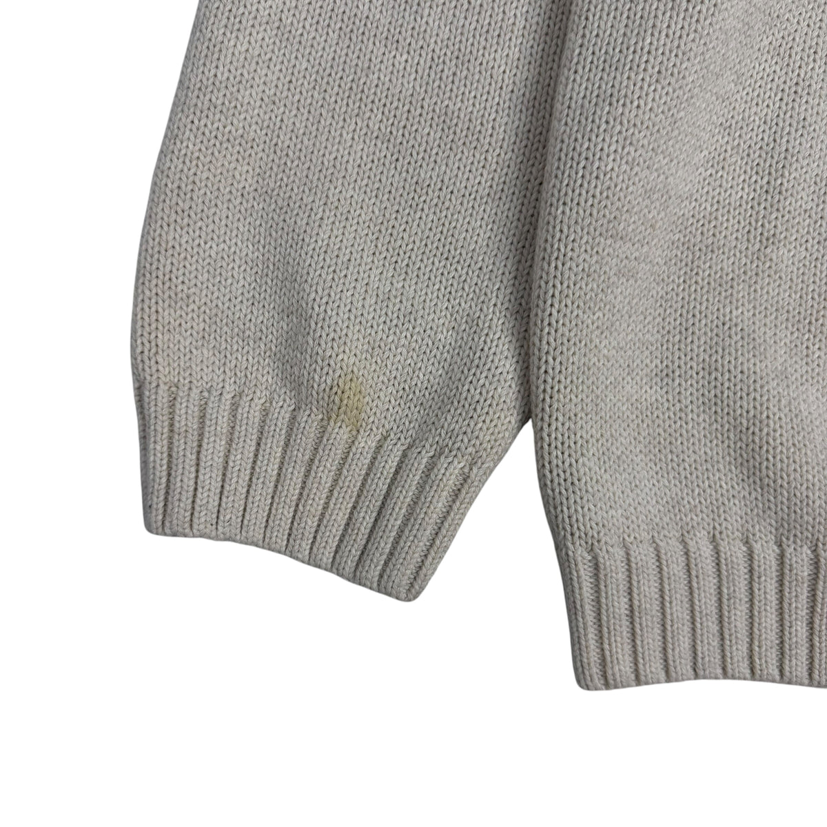 Vintage Chaps Knit Quater Zip Cream