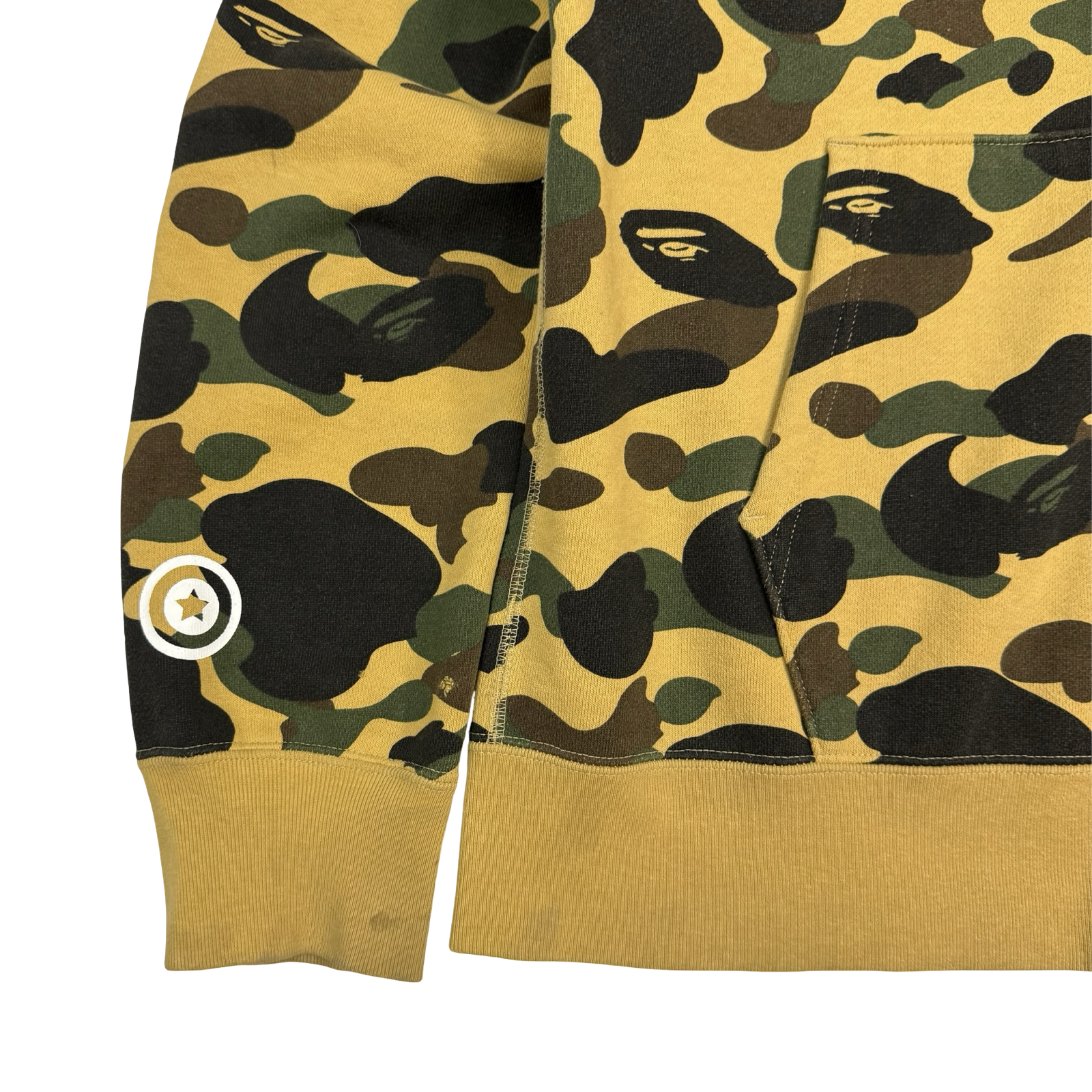BAPE 1st Camo Shark Full Zip Hoodie Yellow