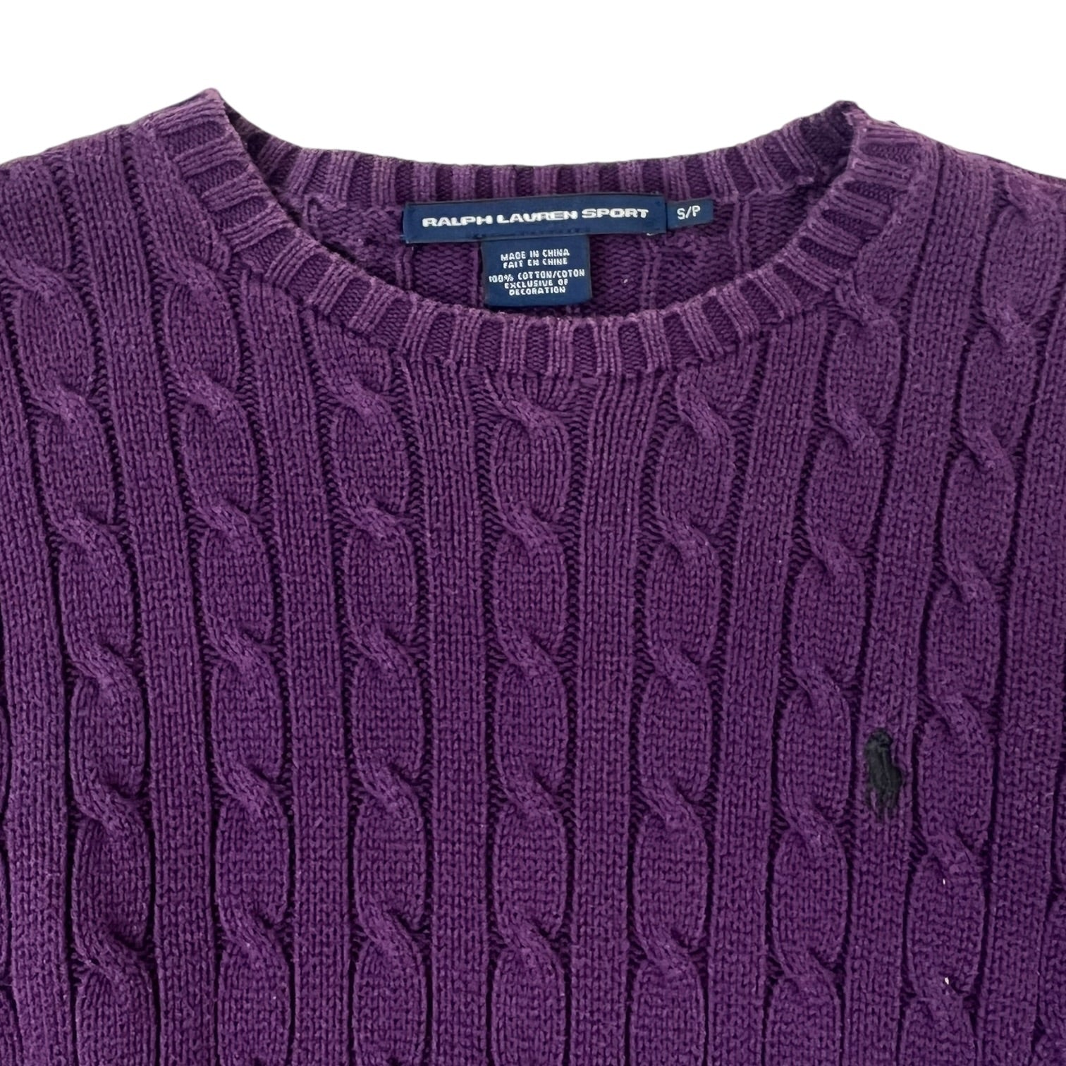 (W) Polo by Ralph Lauren Merino Wool V-Neck Purple