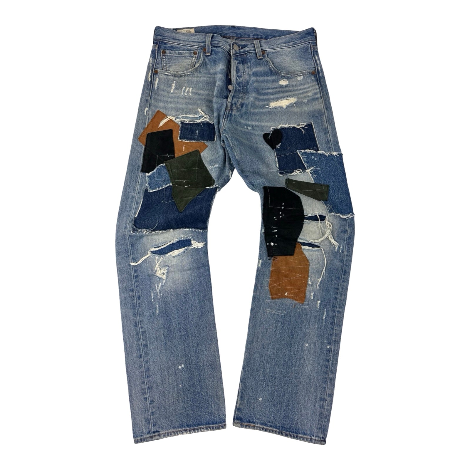 Levi’s Premium 501 Patchwork Medium Wash Jean
