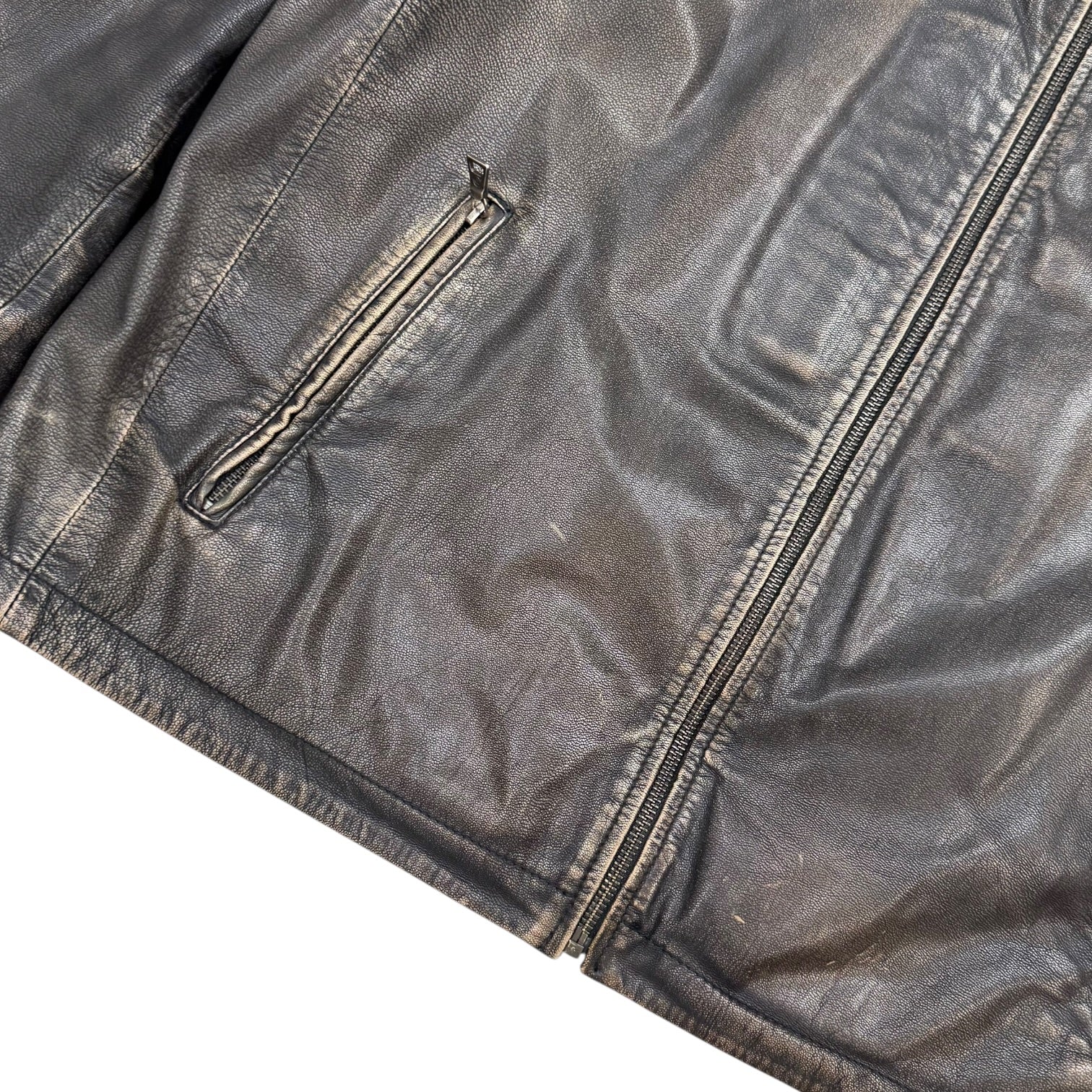 Vintage Danier Leather Moto Jacket Brown