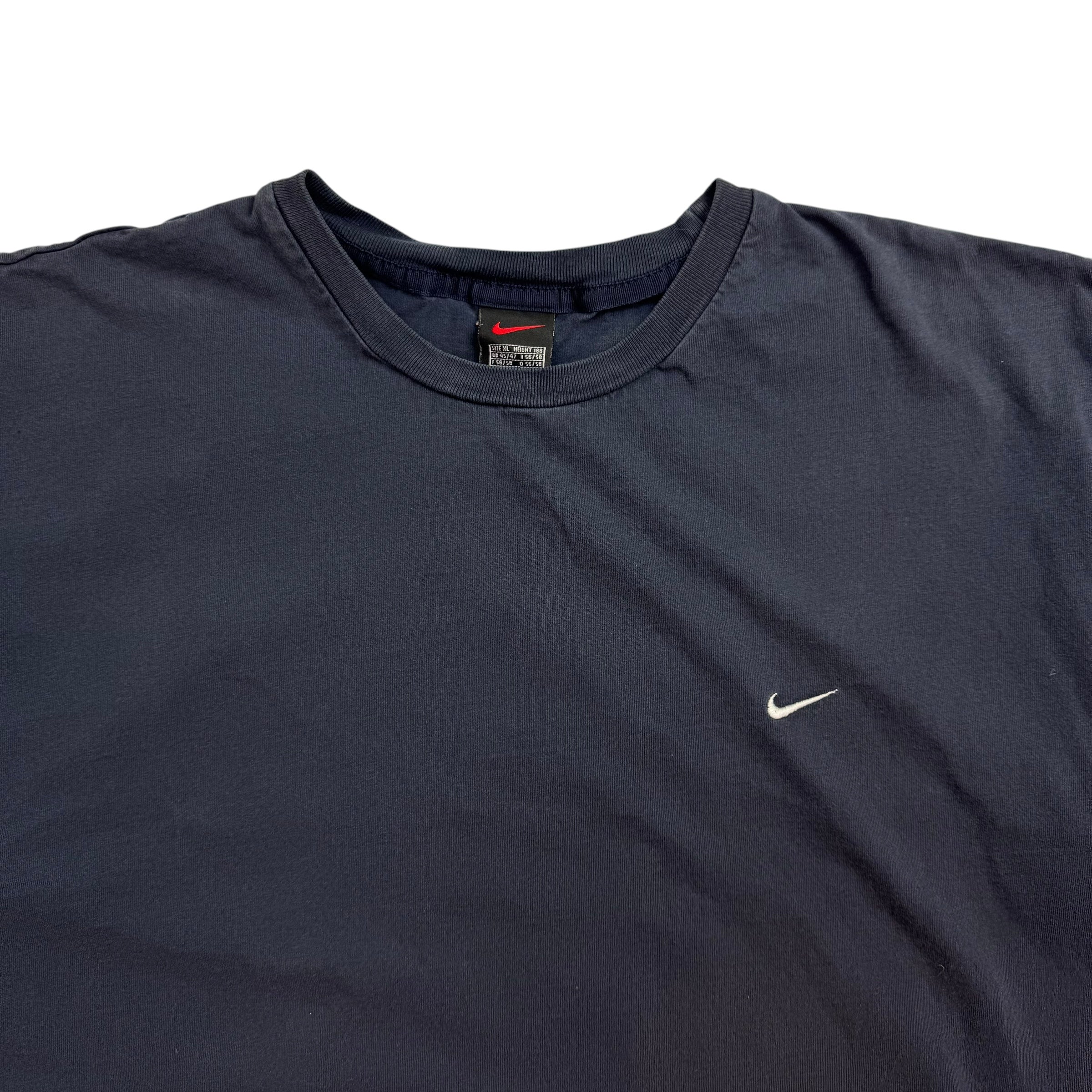 Vintage Nike Mini Swoosh Tee Navy Blue