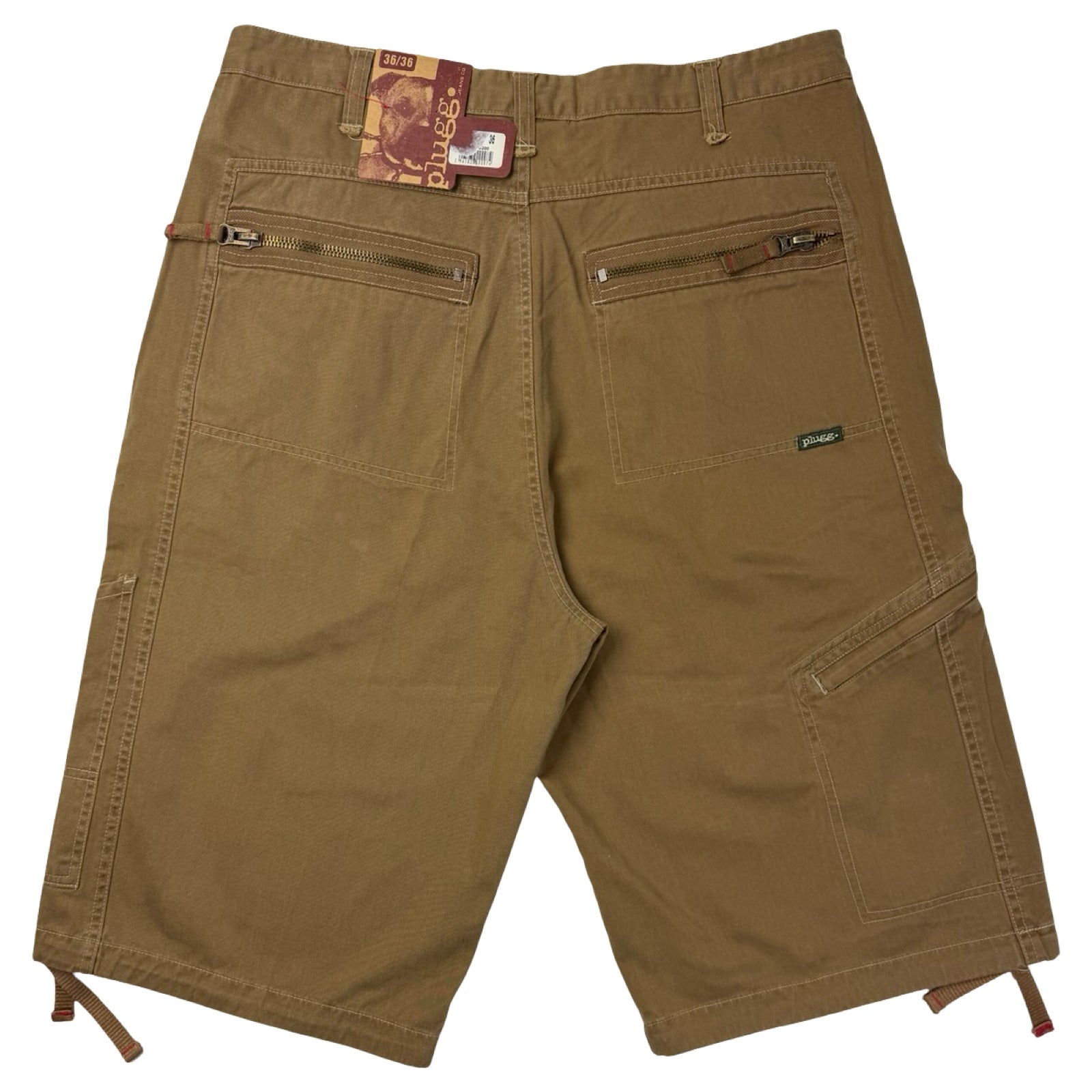Vintage Soul Surfing Plugg Cargo Shorts Brown