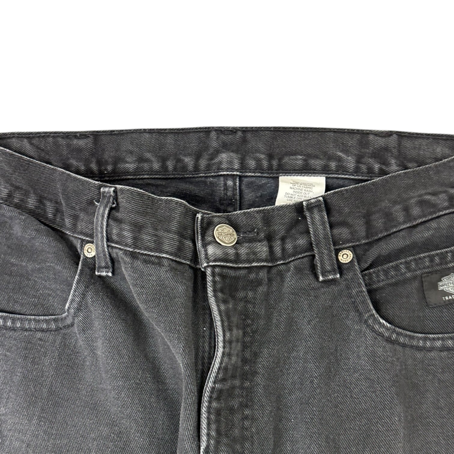 Vintage Harley Davidson Straight-Leg Jean Washed Black