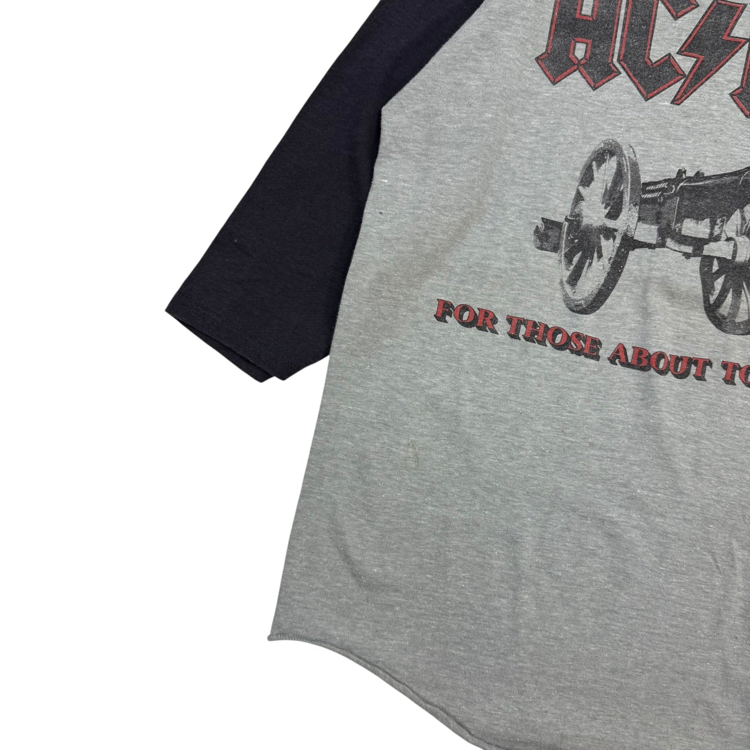 1982 AC/DC ‘For Those About To Rock’ North American Tour Raglan Tee Grey
