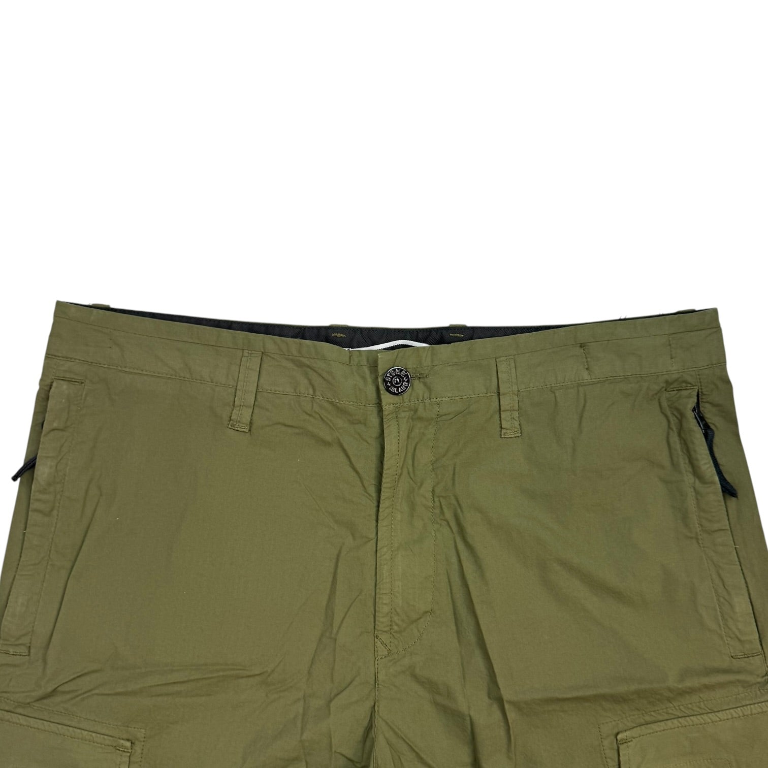Stone Island Badge Cargo Shorts Olive Green