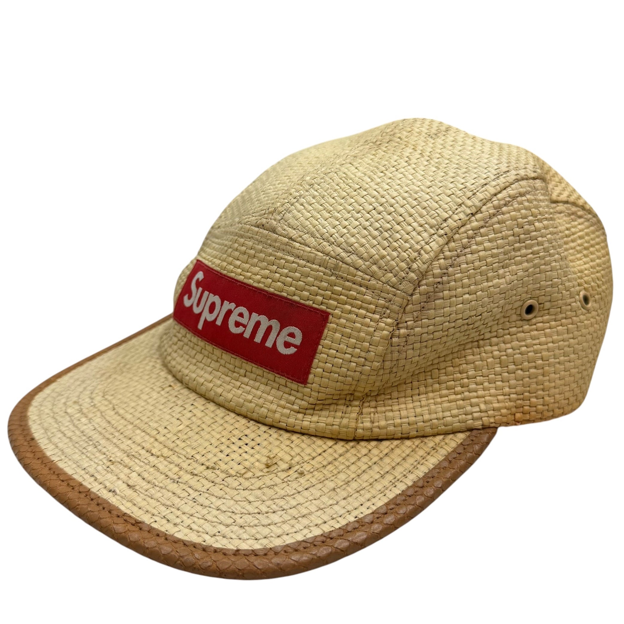 Supreme Raffia Camp Cap Beige