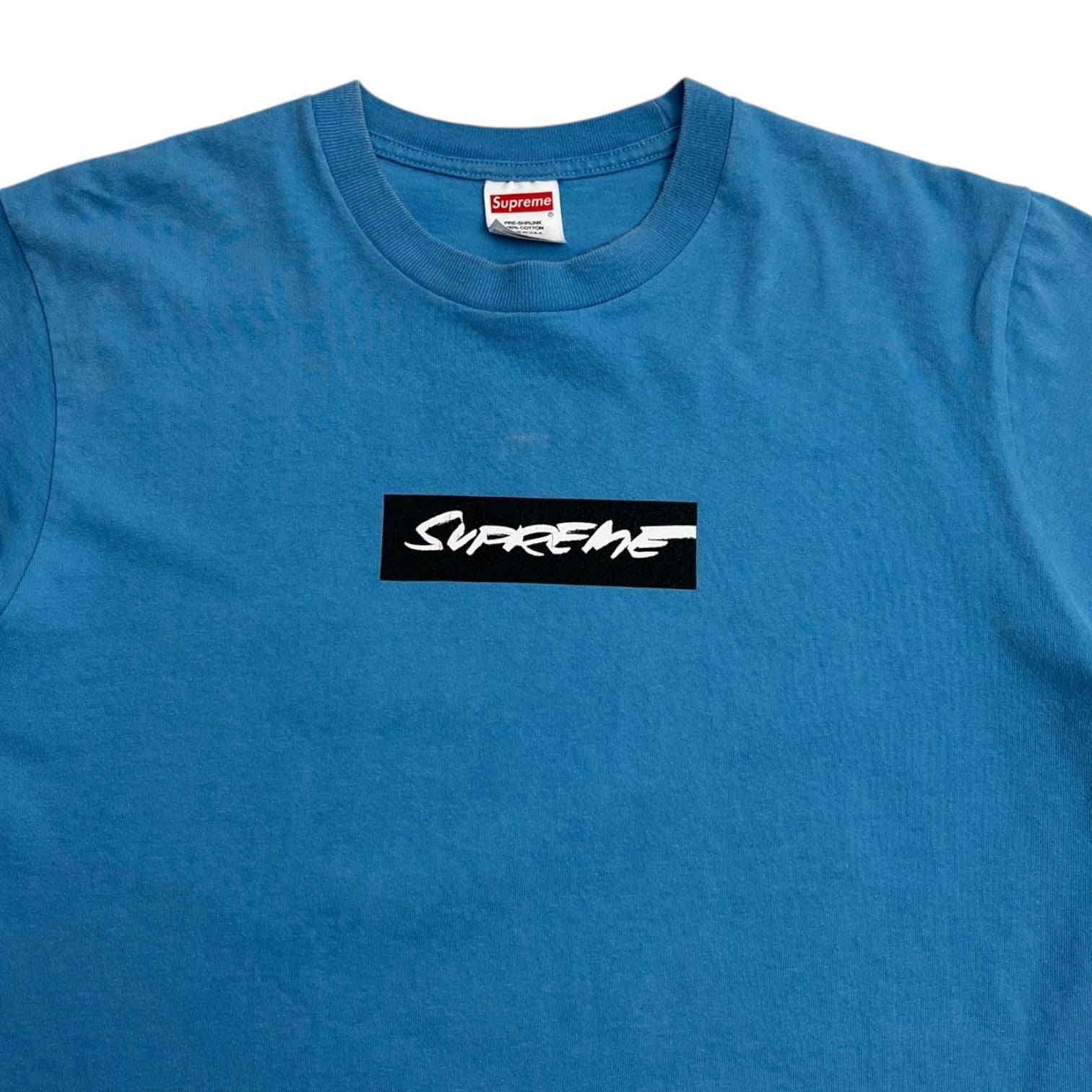 Supreme Futura Box Logo Tee Bright Blue