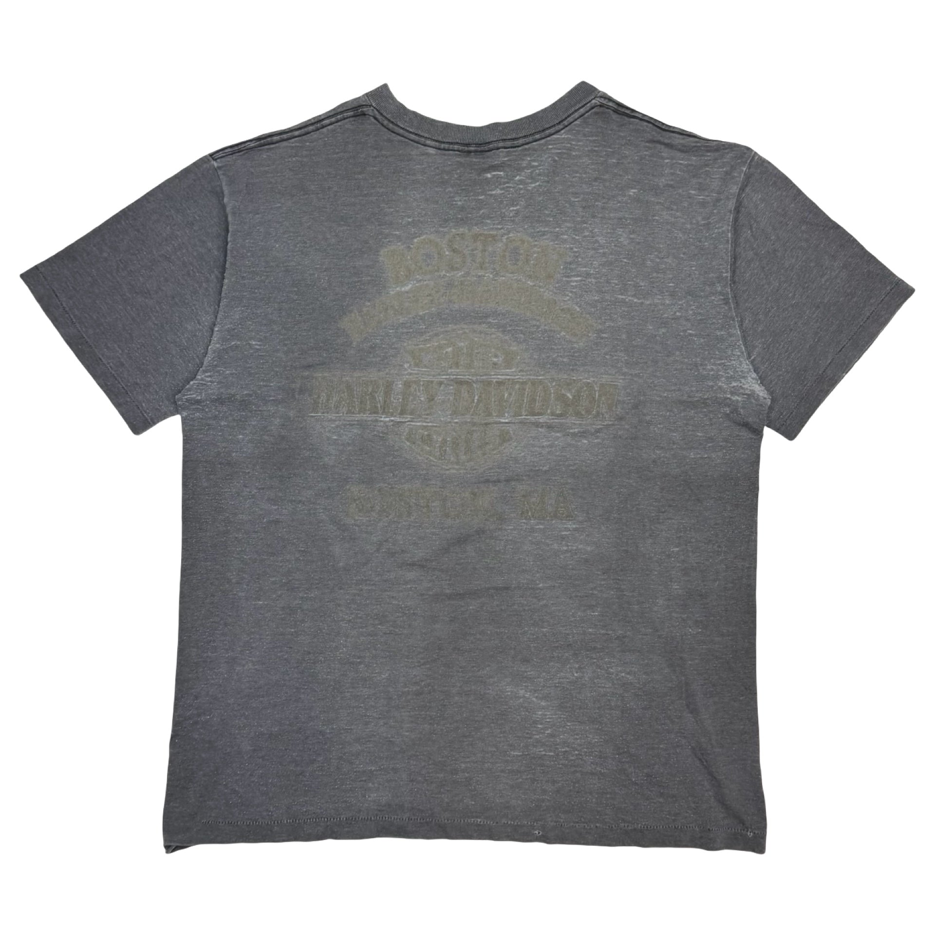 Vintage Harley Davidson Boston Tee Faded Grey