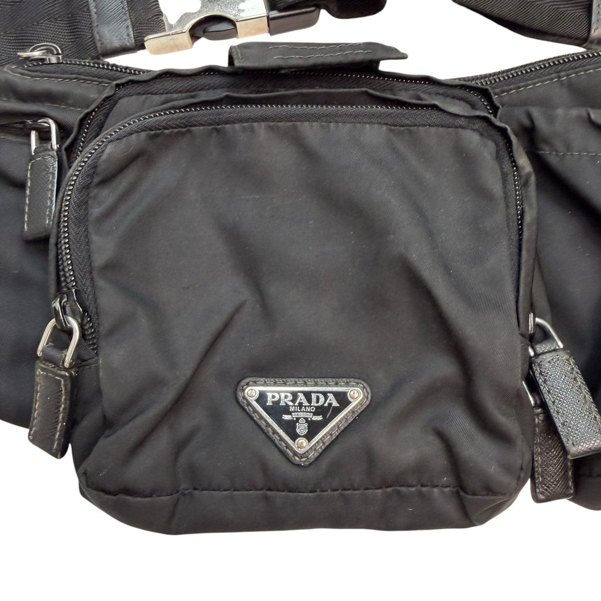 Prada Tessuto Nylon Waist Bag Black