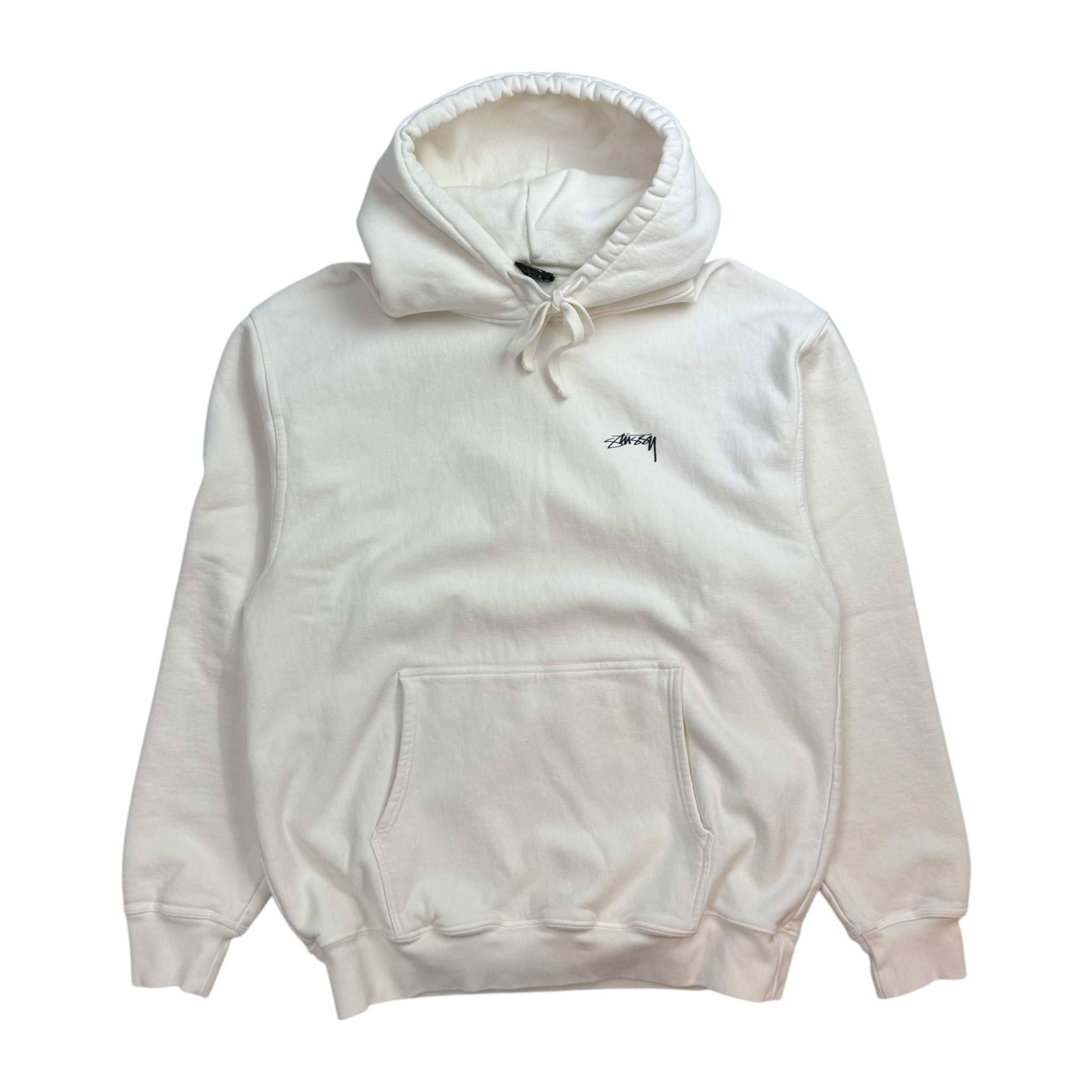 Stussy Smooth Stock Hoodie Pigment Dyed White