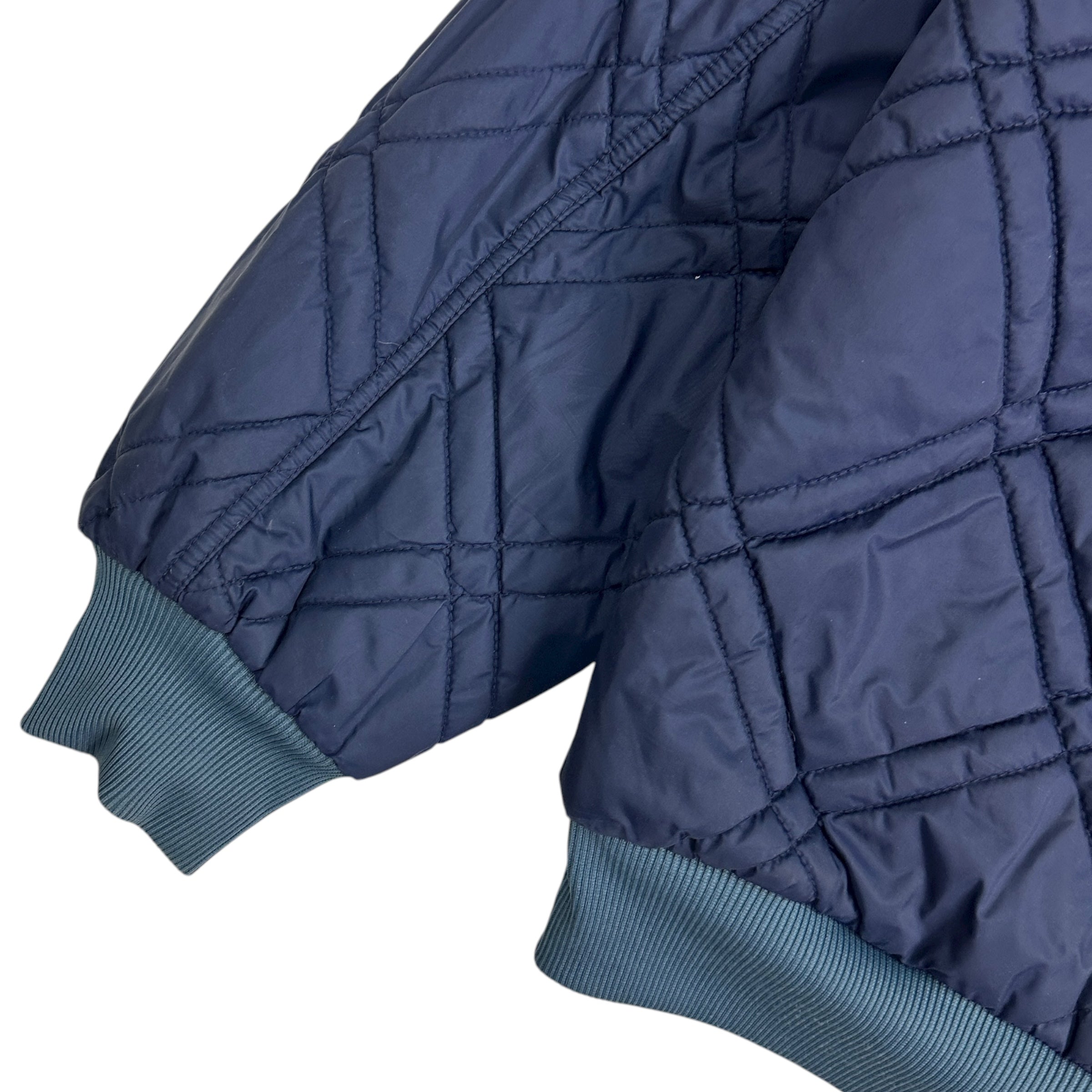 Vintage Nike Reversible Quilted Bomber Jacket Blue/Navy