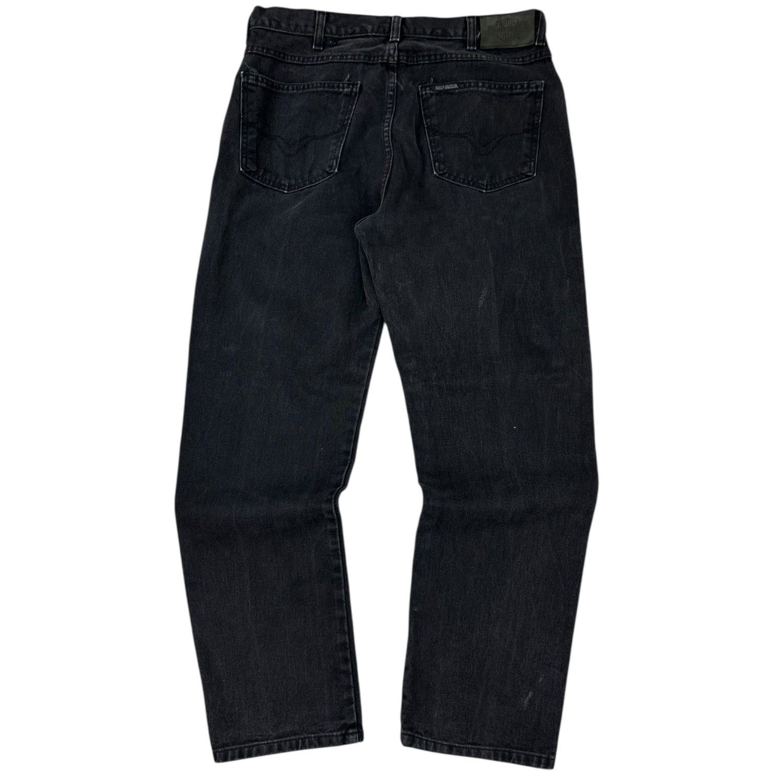 Vintage Harley Davidson Straight-Leg Jean Washed Black