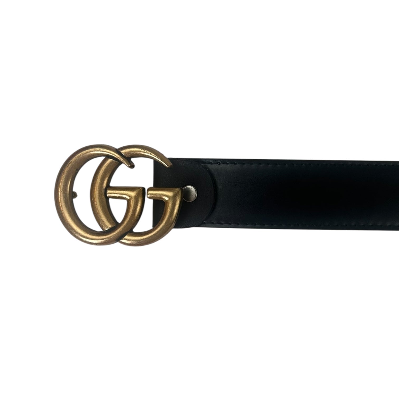 Gucci Brown GG Marmont Logo Belt Beige