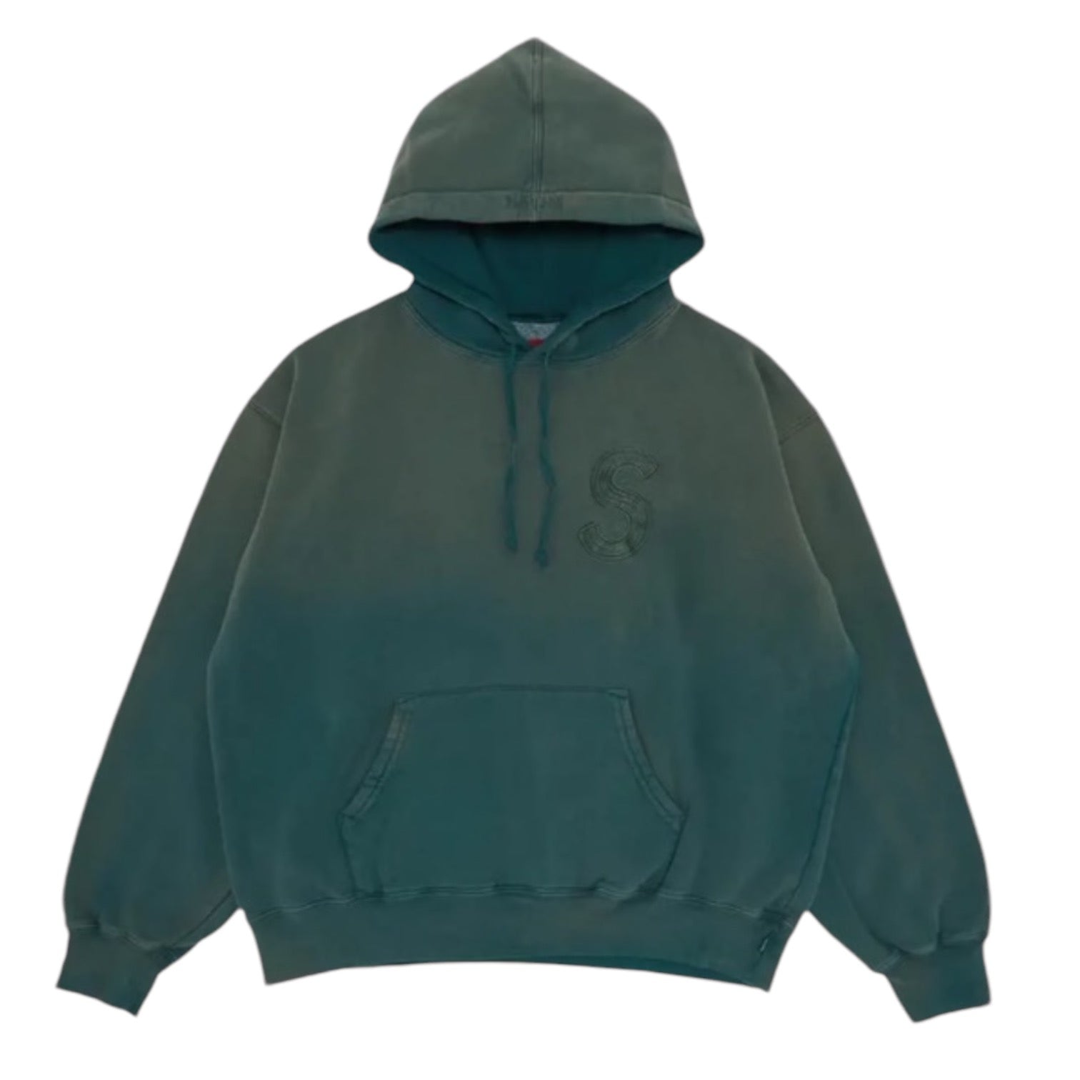 SS23 Supreme S Logo Overdyed Hoodie Teal